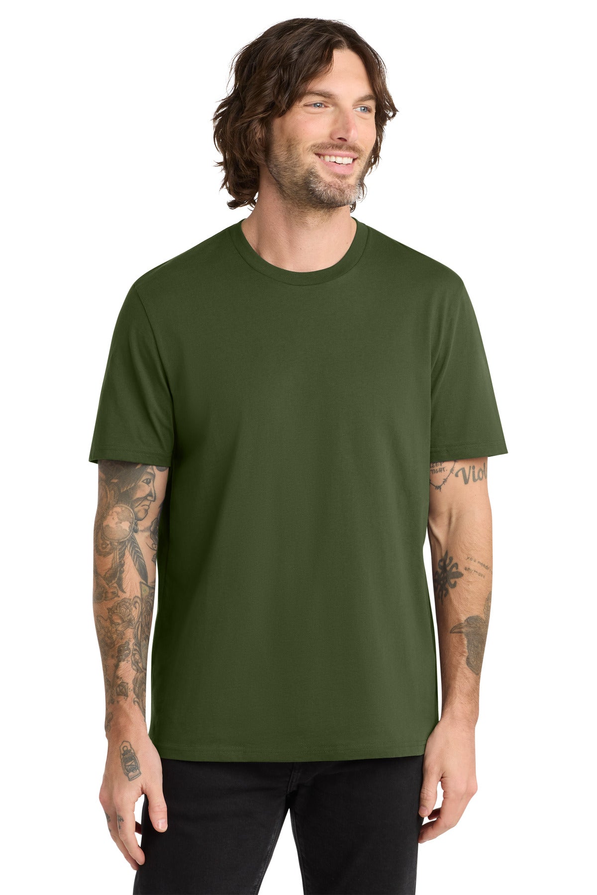 Custom logo Allmade® Unisex Organic Cotton Tee. AL2100 in Herb Green