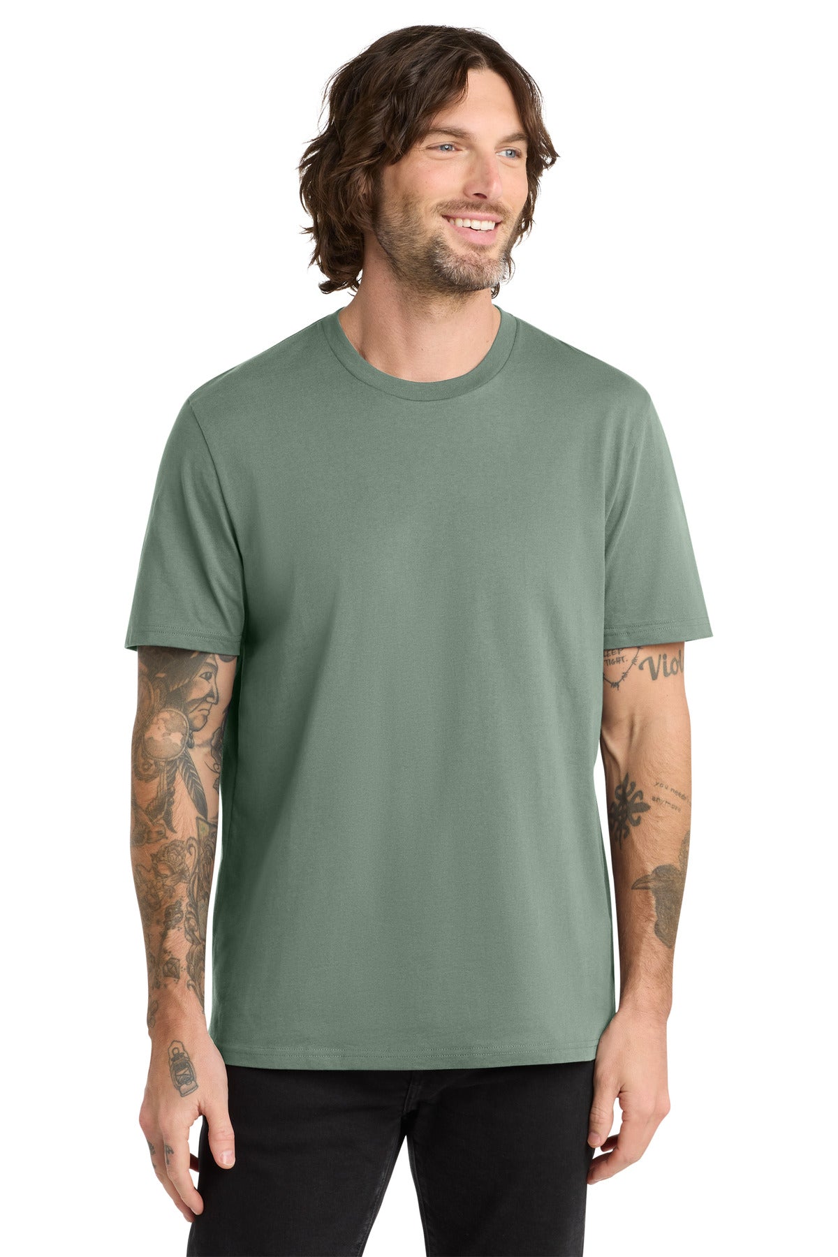 Custom logo Allmade® Unisex Organic Cotton Tee. AL2100 in Matcha Green
