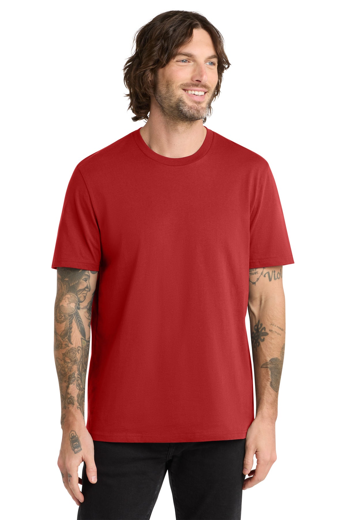Custom logo Allmade® Unisex Organic Cotton Tee. AL2100 in Revolution Red