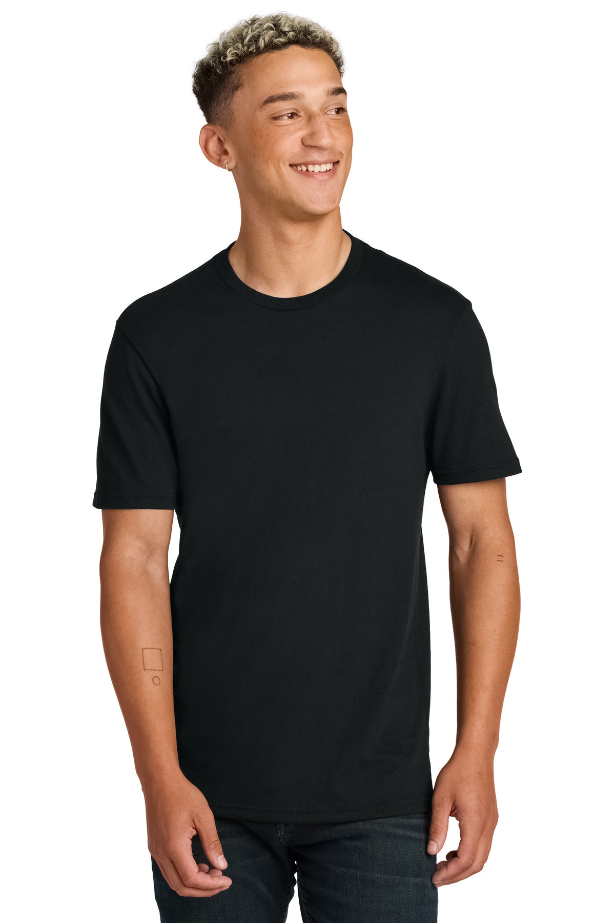 Custom logo Allmade® Unisex Recycled Blend Tee AL2300 in Deep Black