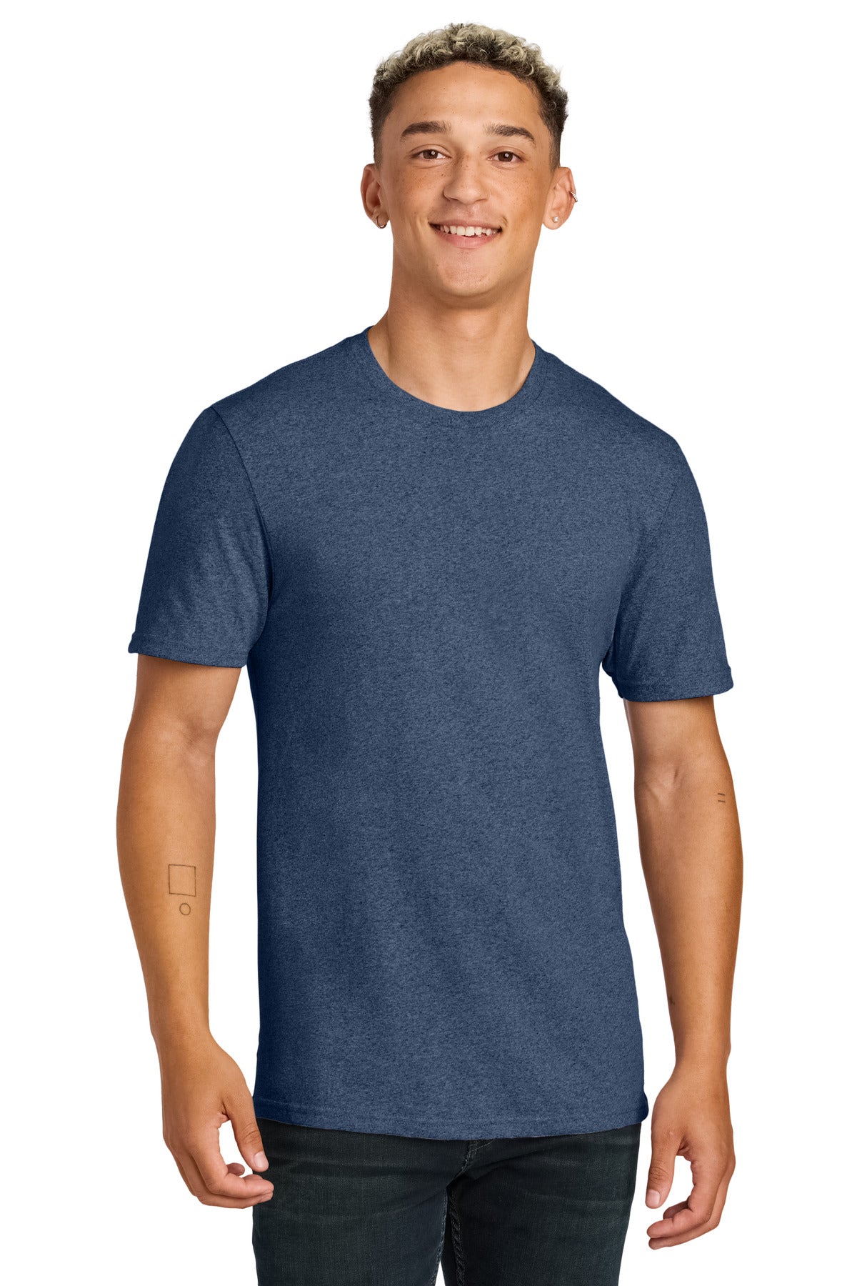 Custom logo Allmade® Unisex Recycled Blend Tee AL2300 in Salvaged Navy Heather