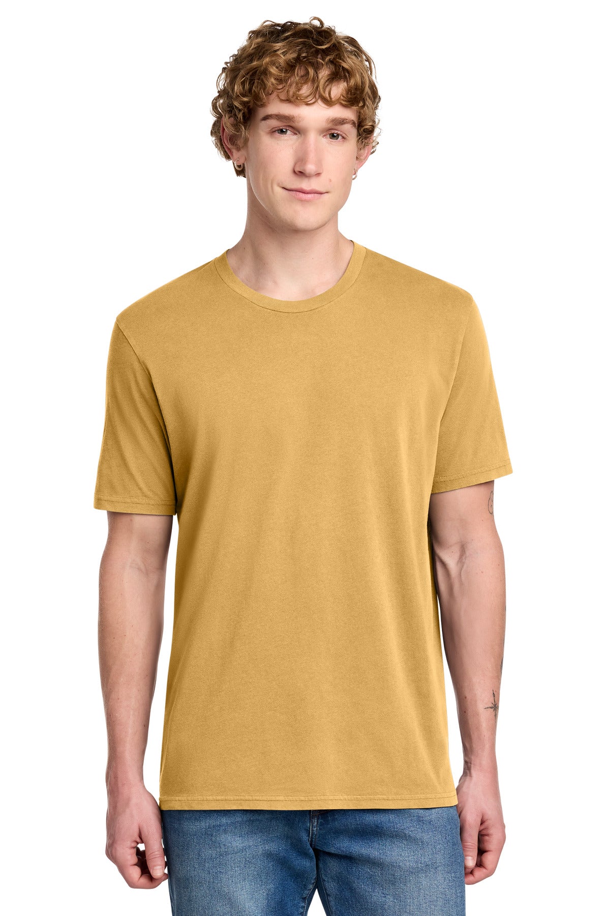 Custom logo Allmade® Unisex Mineral Dye Organic Cotton Tee AL2400 in Golden Wheat