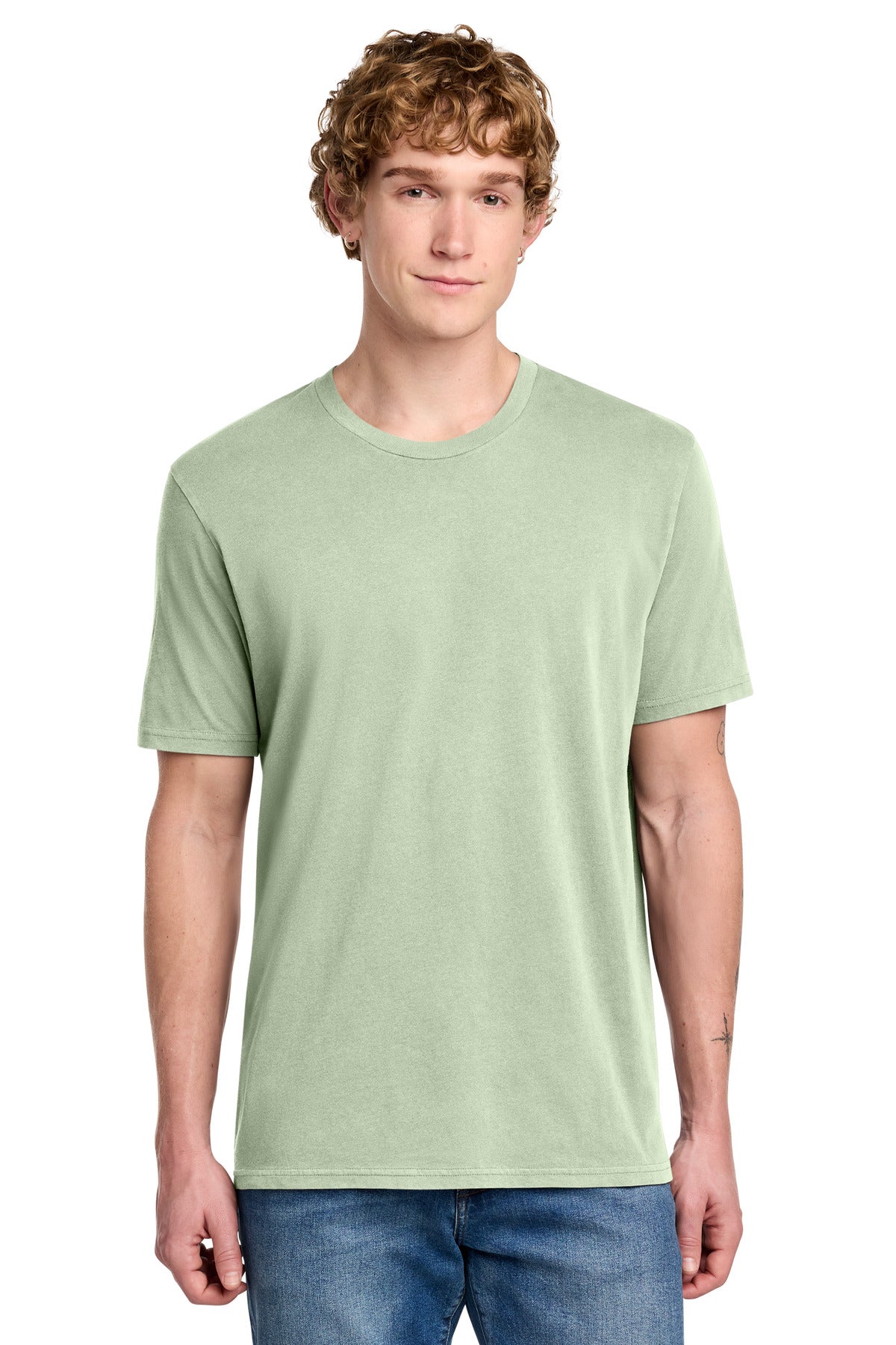 Custom logo Allmade® Unisex Mineral Dye Organic Cotton Tee AL2400 in Lichen Green