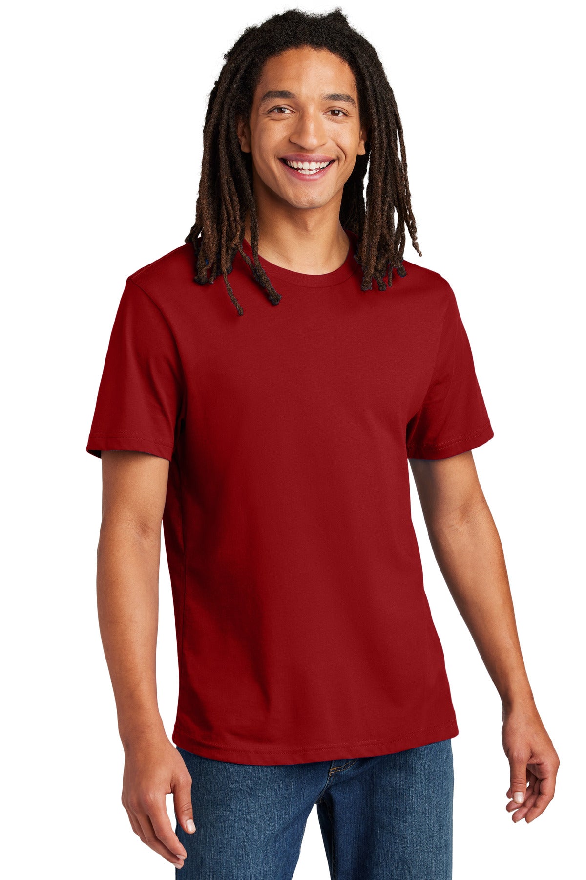 Custom logo Allmade® Unisex Heavyweight Recycled Cotton Tee AL3000 in Beet Red