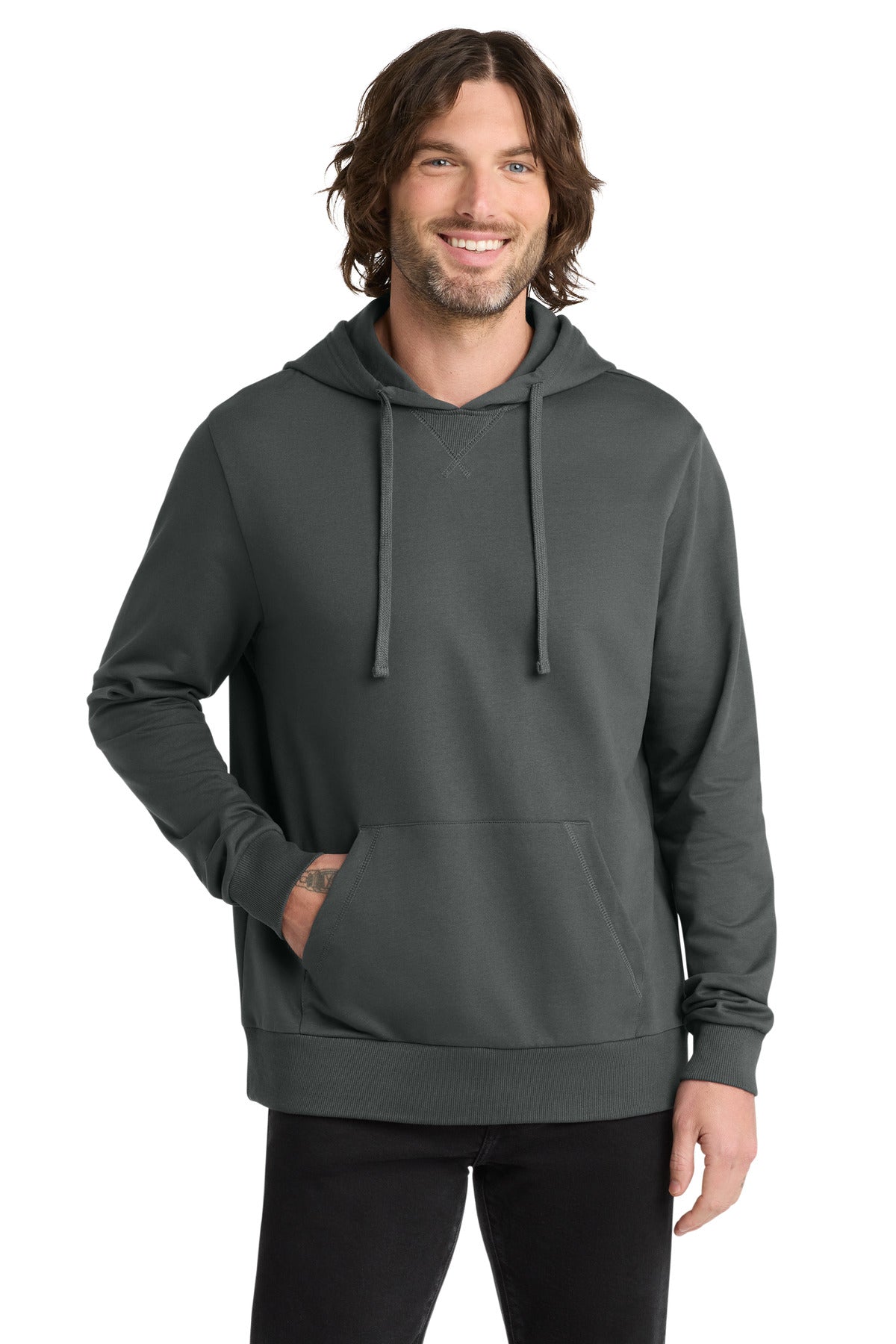 Custom logo Allmade® Unisex Organic French Terry Pullover Hoodie AL4000 in Terrain Grey