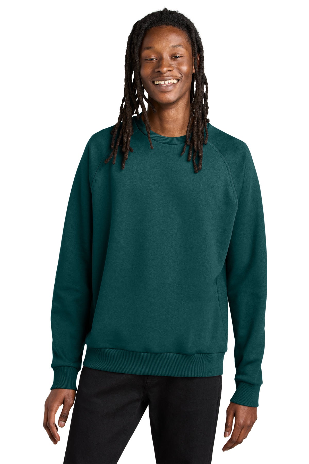 Custom logo Allmade® Unisex Organic CVC Fleece Crewneck Sweatshirt AL5004 in Deep Sea Green