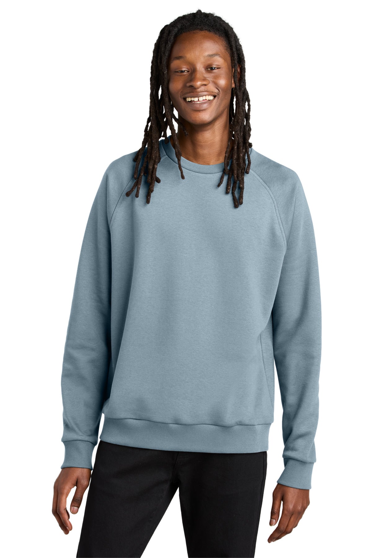 Custom logo Allmade® Unisex Organic CVC Fleece Crewneck Sweatshirt AL5004 in I Like You Blue