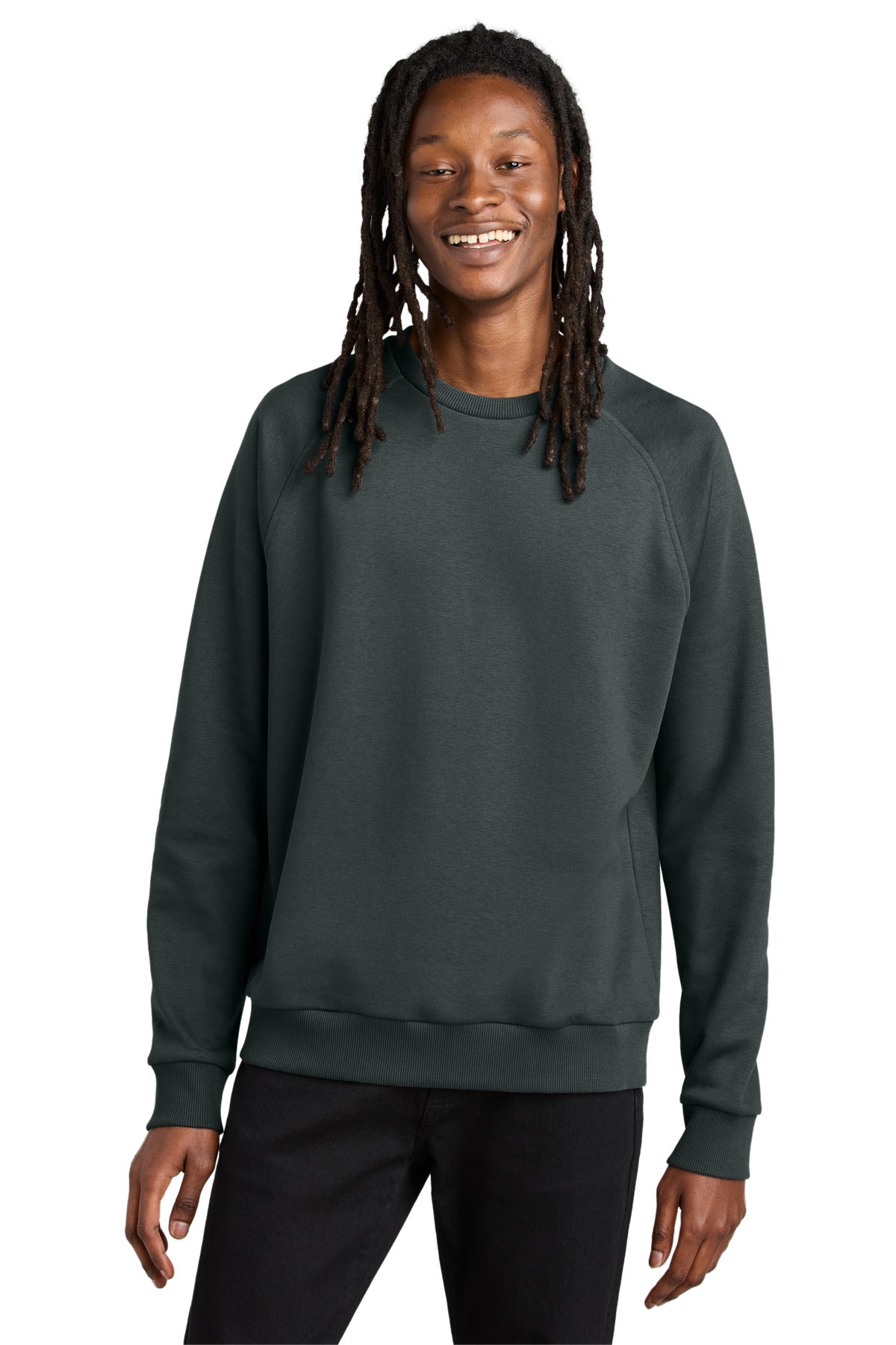 Custom logo Allmade® Unisex Organic CVC Fleece Crewneck Sweatshirt AL5004 in Terrain Grey