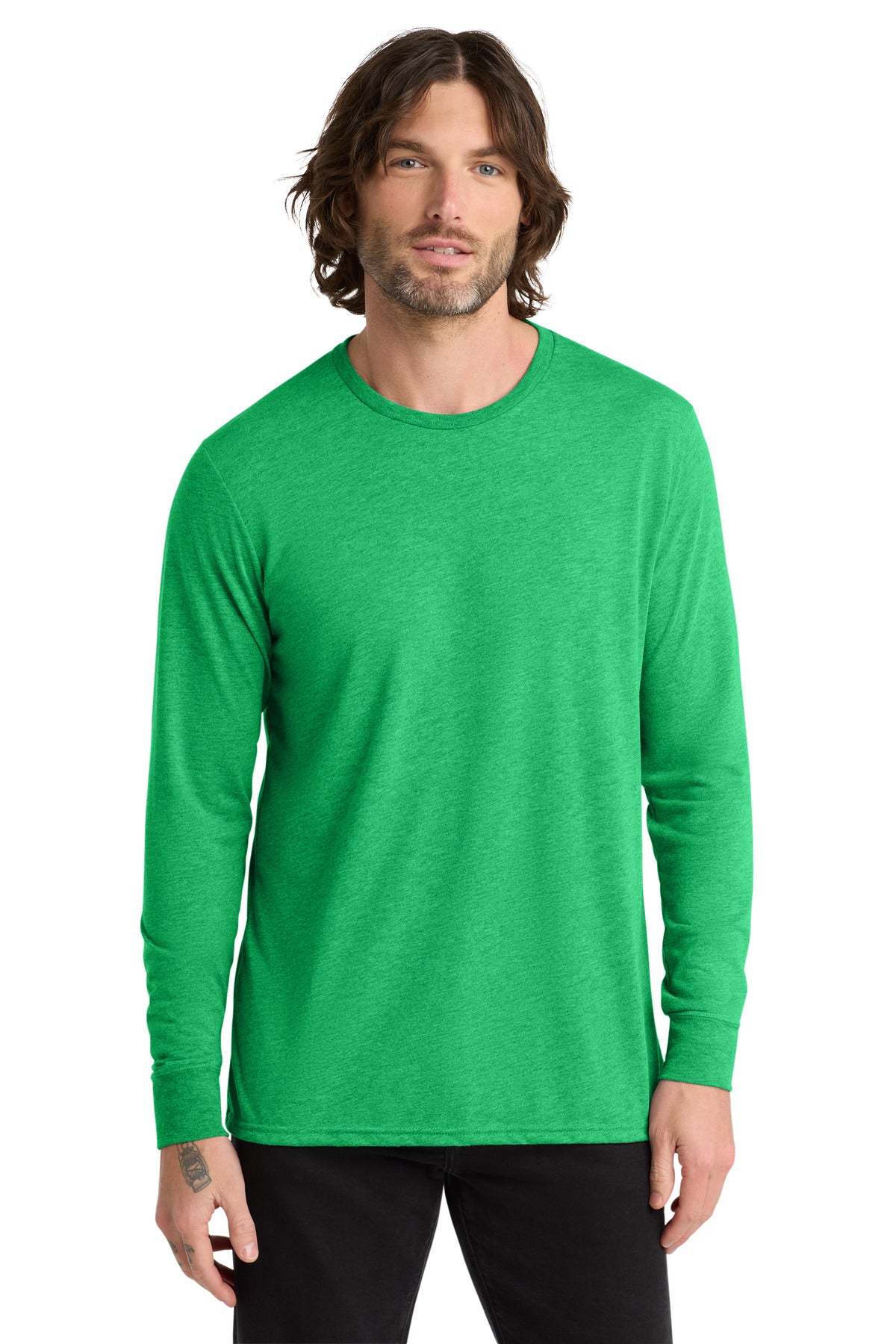 Custom logo Allmade ® Unisex Tri-Blend Long Sleeve Tee AL6004 in Enviro Green