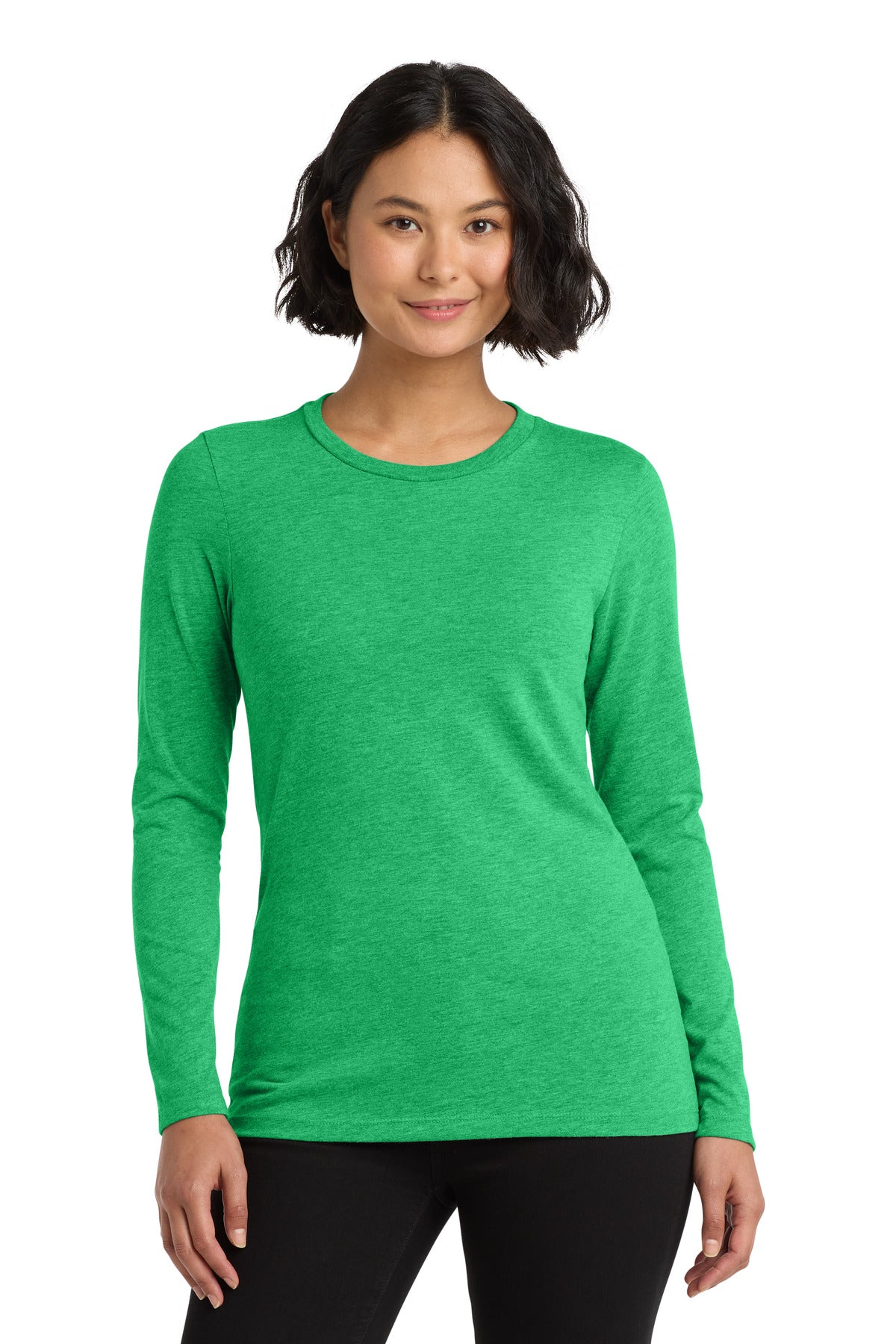 Custom logo Allmade ®  Women's Tri-Blend Long Sleeve Tee AL6008 in Enviro Green