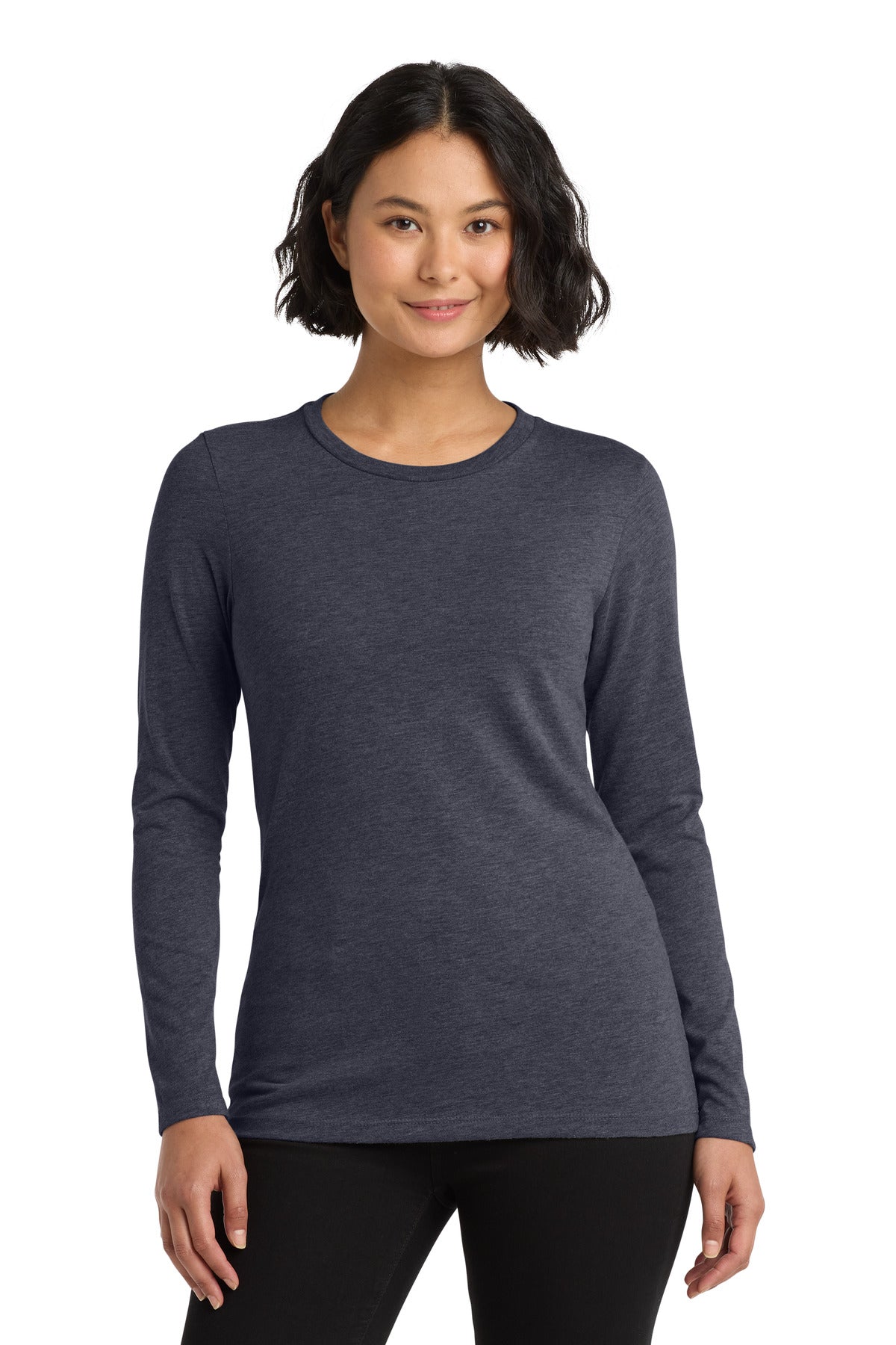 Custom logo Allmade ®  Women's Tri-Blend Long Sleeve Tee AL6008 in Rebel Blue