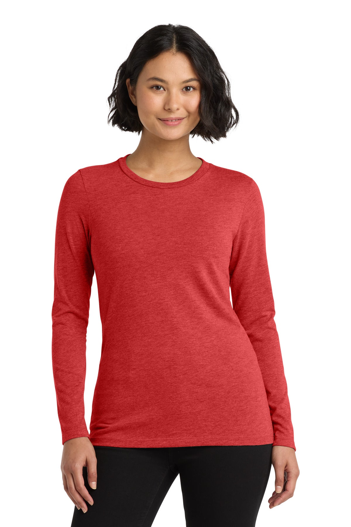 Custom logo Allmade ®  Women's Tri-Blend Long Sleeve Tee AL6008 in Rise Up Red