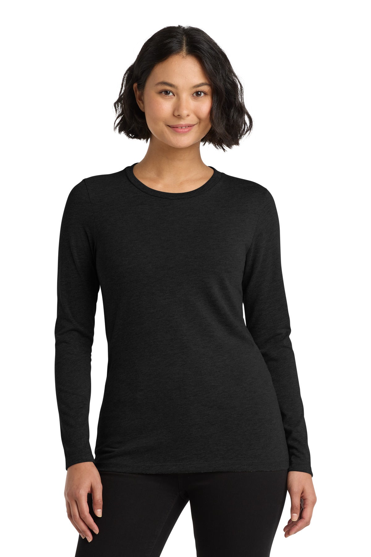 Custom logo Allmade ®  Women's Tri-Blend Long Sleeve Tee AL6008 in Space Black