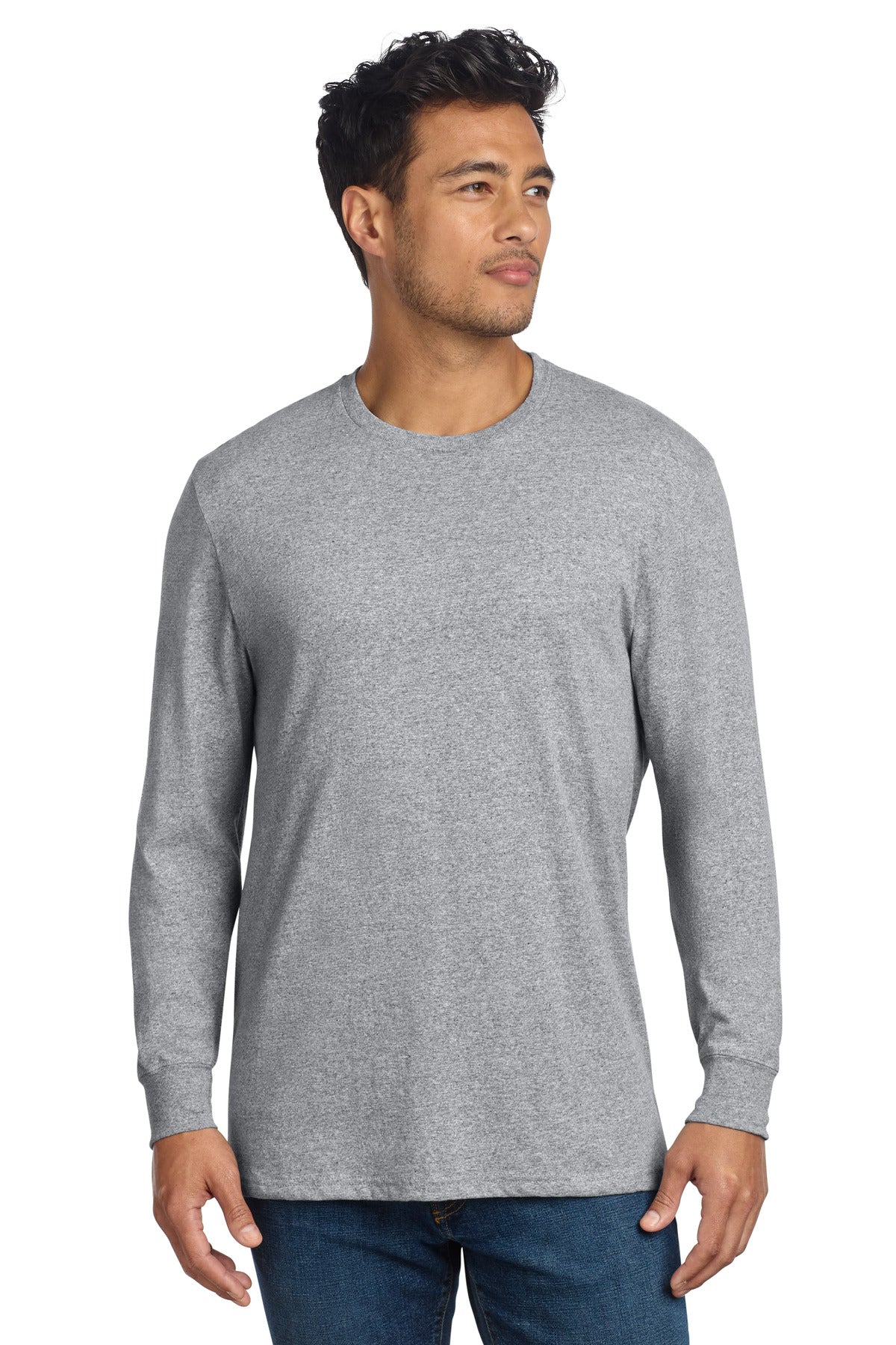 Custom logo Allmade® Unisex Long Sleeve Recycled Blend Tee AL6204 in Remade Gray Heather