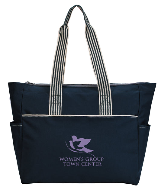 Custom logo Stripe Diaper Tote-Pack