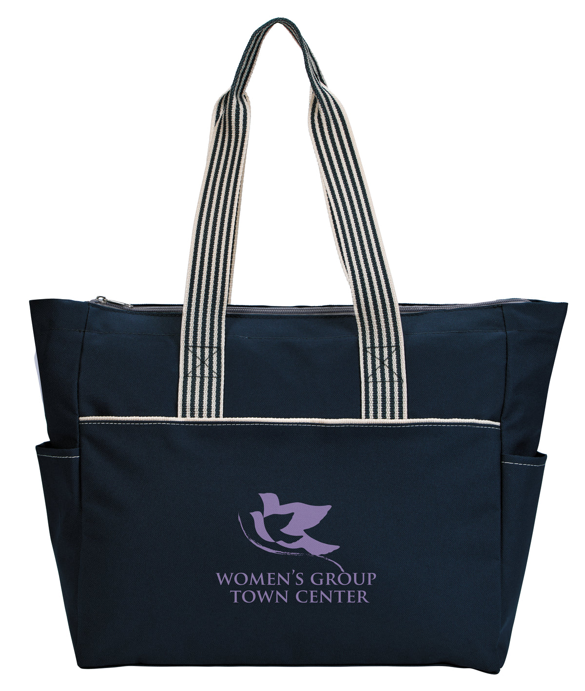Custom logo Stripe Diaper Tote-Pack