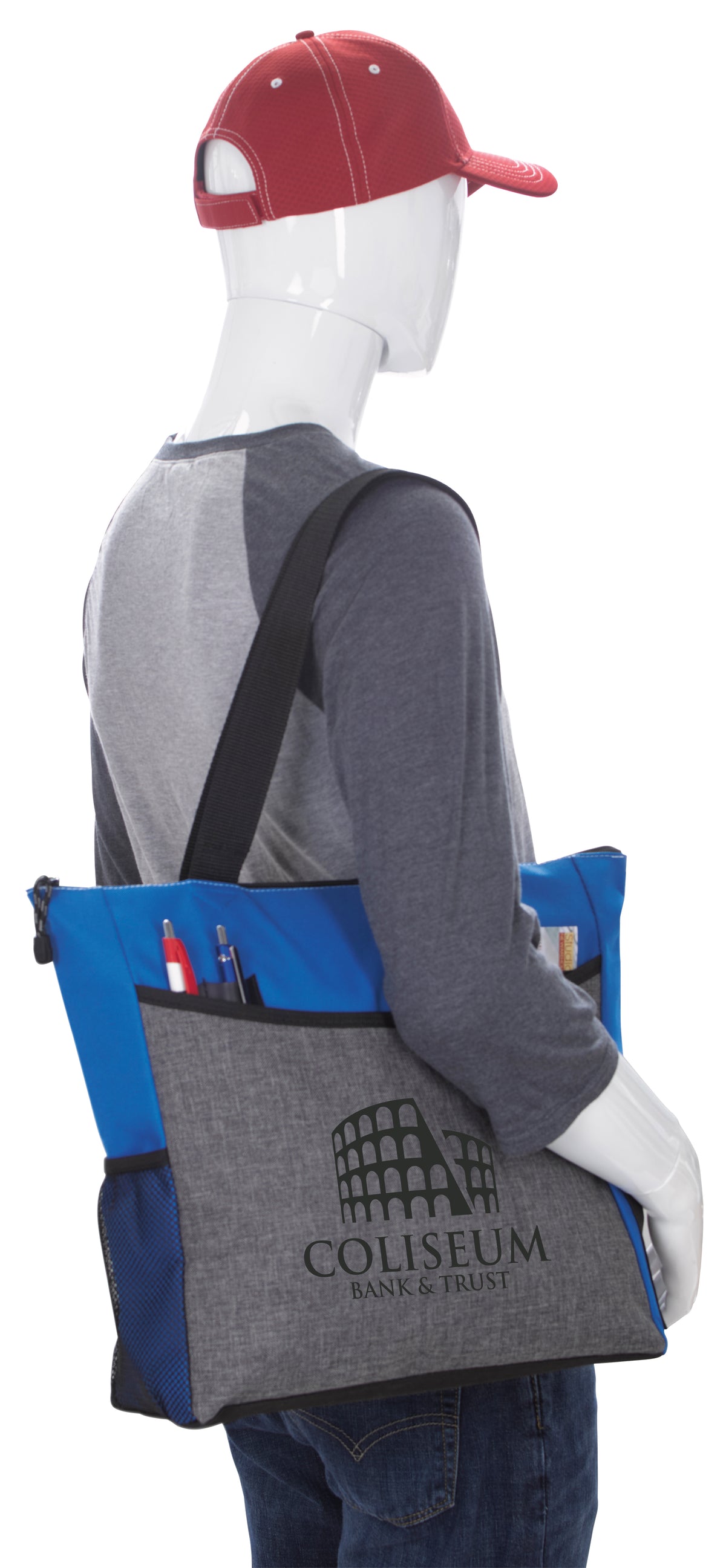 Custom logo Two-Tone TranSport It Tote