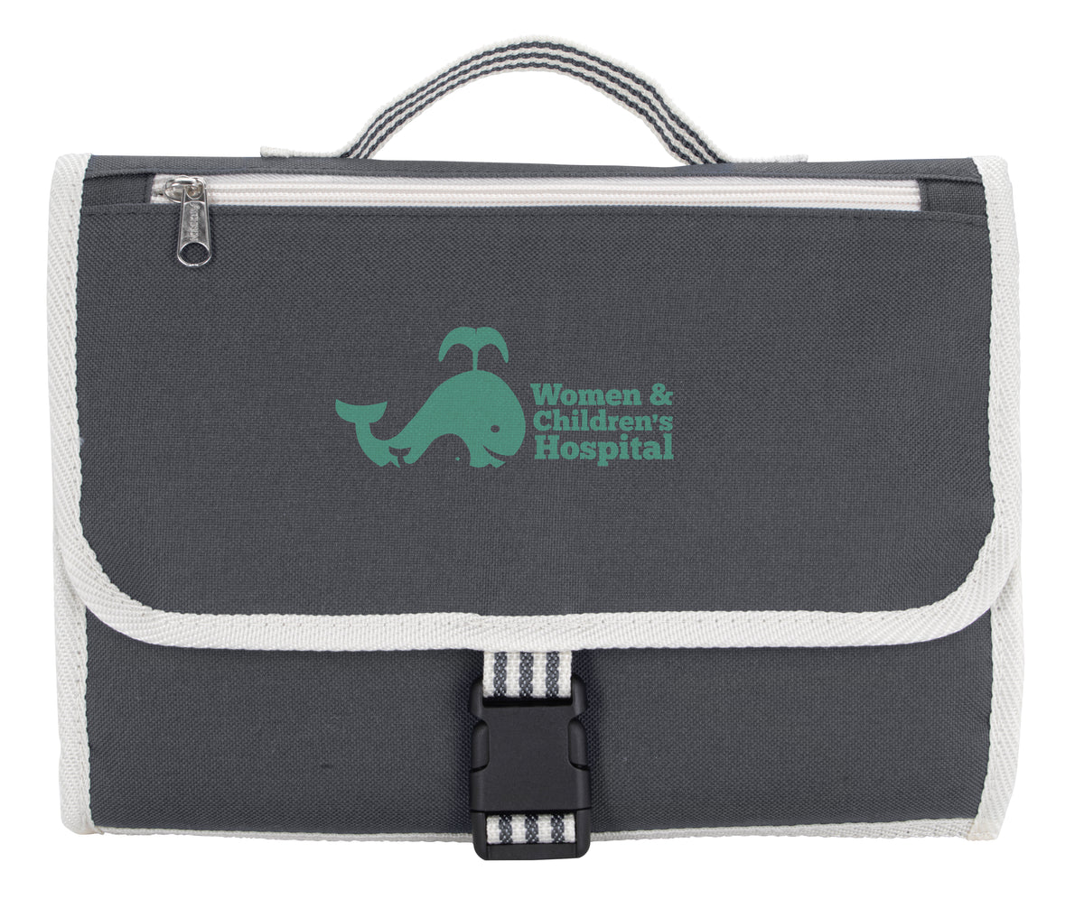 Custom logo Stripe Diaper Changing Travel Pouch/Mat