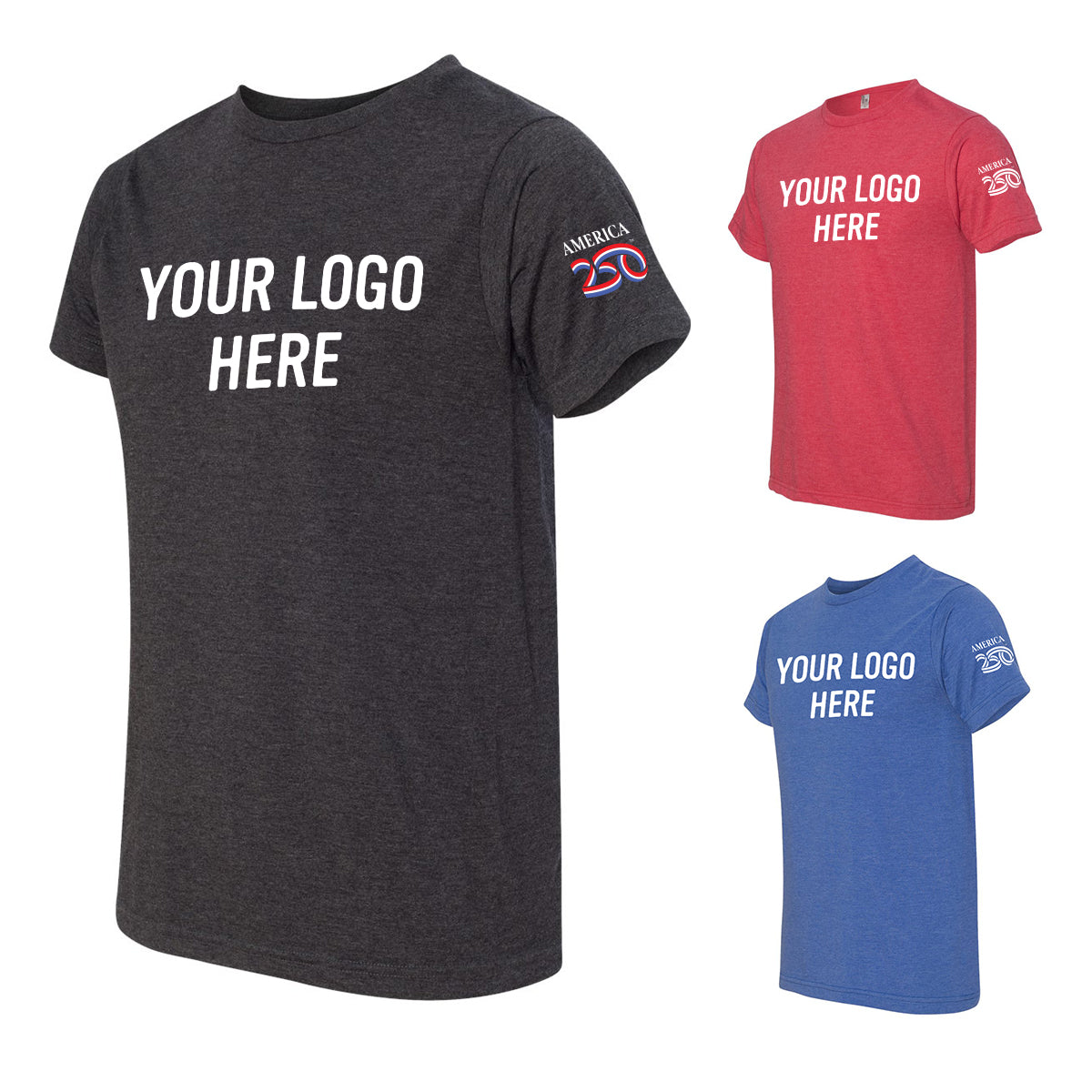 America250™ USA Made 50/50 Fine Jersey Crew T-Shirt