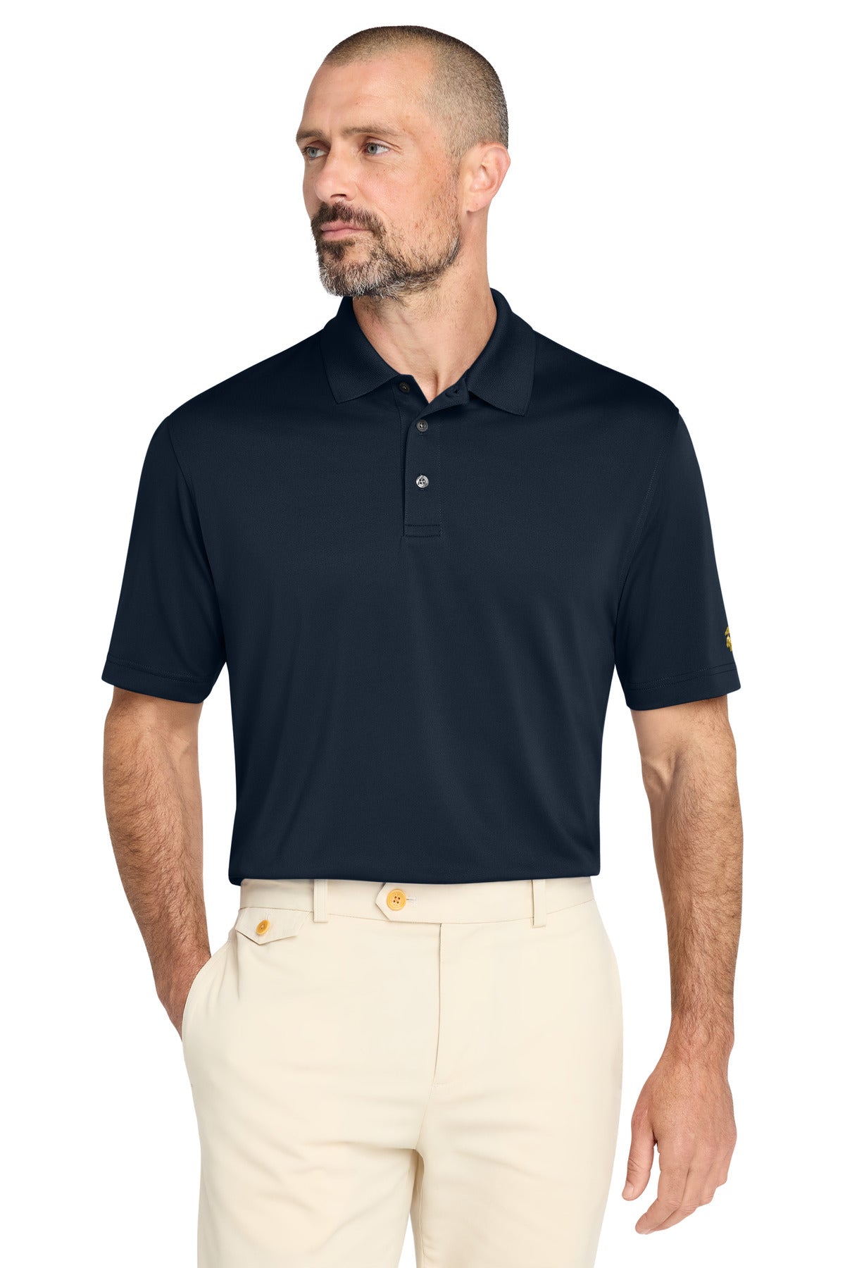Custom logo Brooks Brothers® Mesh Pique Performance Polo BB18220 in Navy Blazer