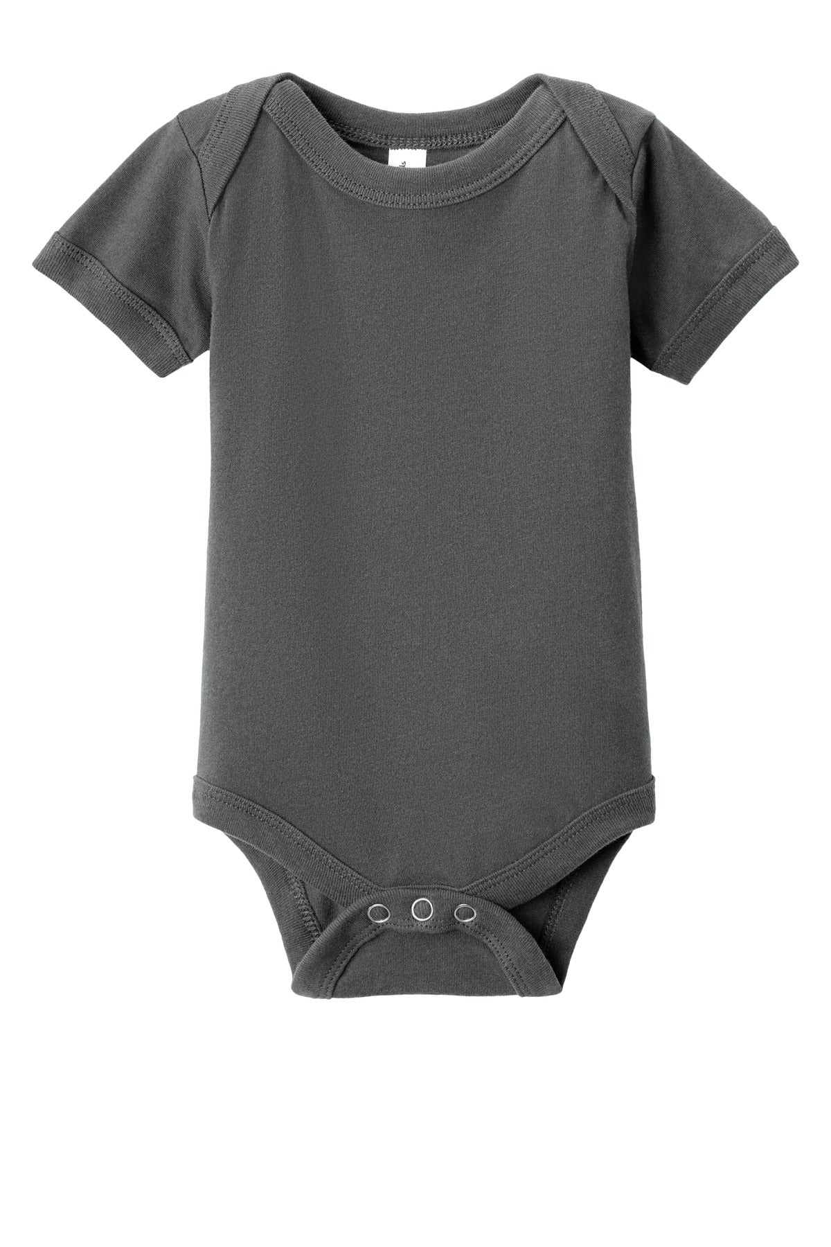Custom logo BELLA+CANVAS® Infant Jersey Short Sleeve One Piece BC100B in Asphalt