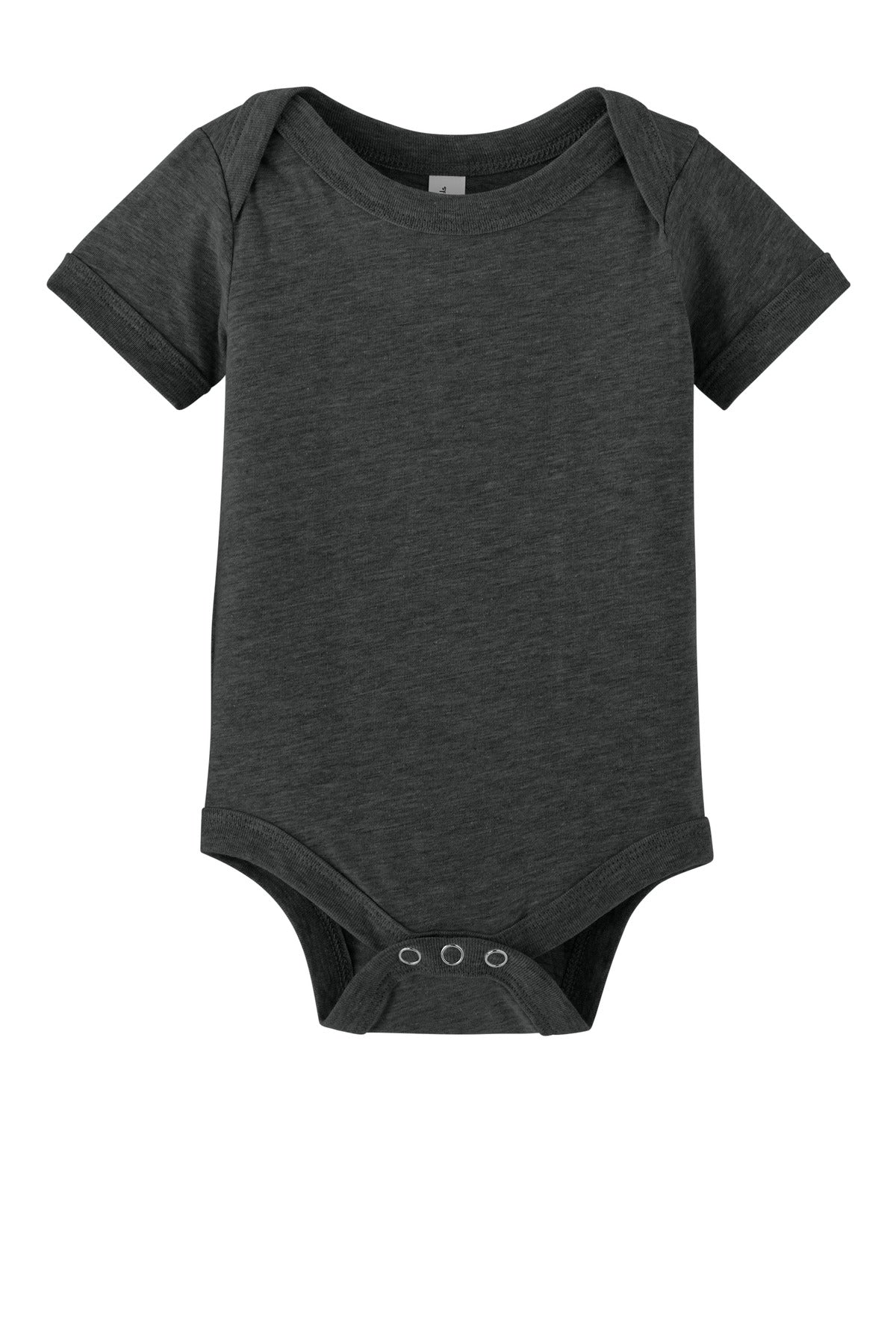Custom logo BELLA+CANVAS® Infant Jersey Short Sleeve One Piece BC100B in Dark Grey Heather