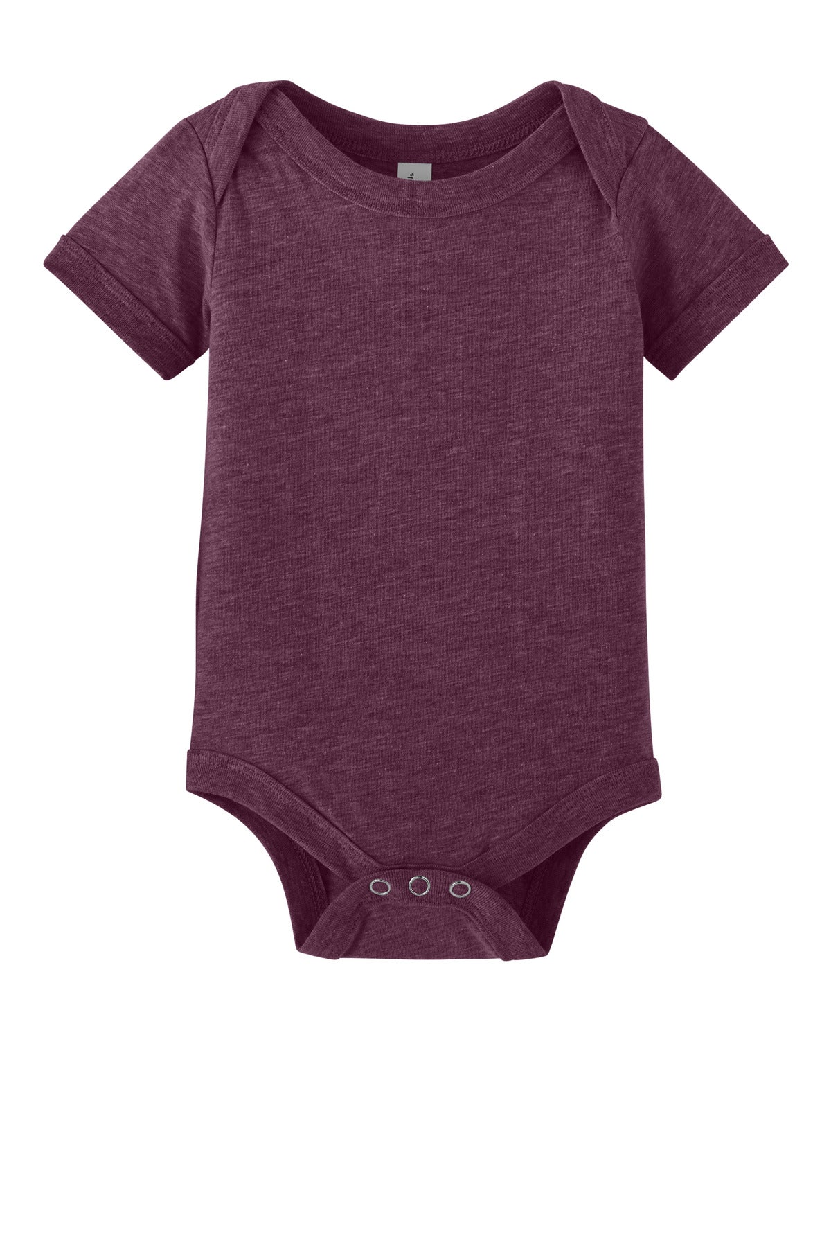 Custom logo BELLA+CANVAS® Infant Jersey Short Sleeve One Piece BC100B in Heather Maroon