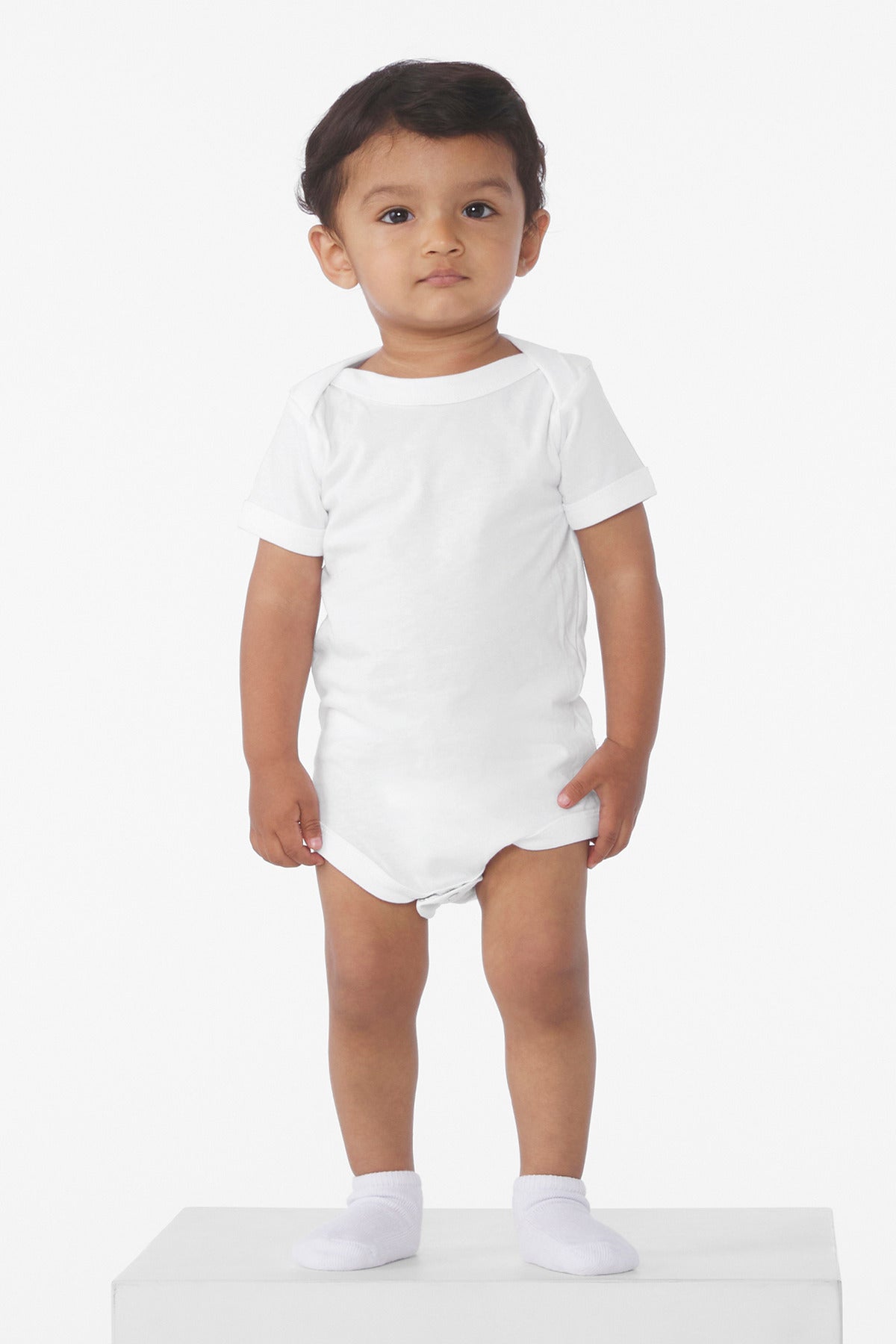 Custom logo BELLA+CANVAS® Infant Jersey Short Sleeve One Piece BC100B in White