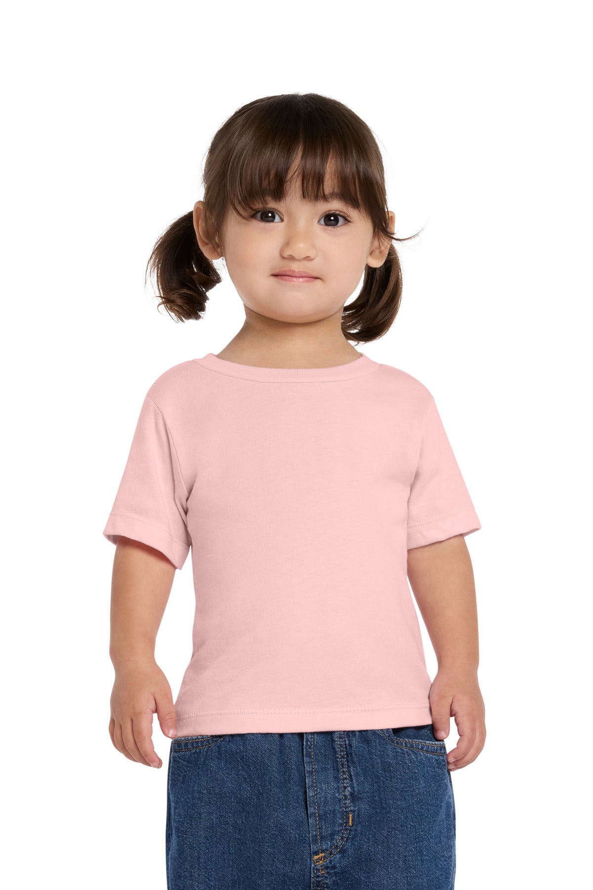Custom logo BELLA+CANVAS® Infant Jersey Short Sleeve Tee BC3001B in Pink