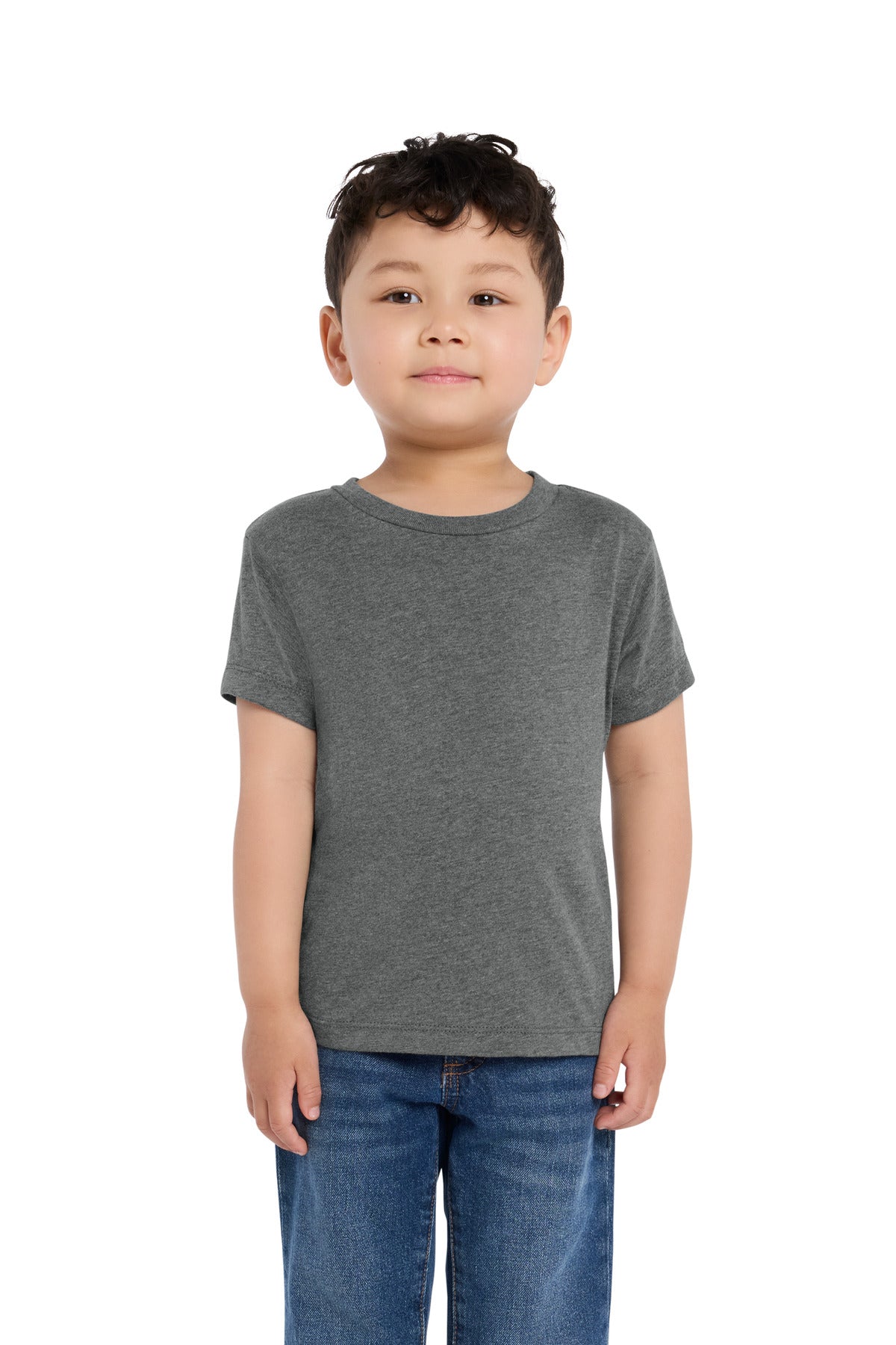 Custom logo BELLA+CANVAS® Toddler Short Sleeve Tee BC3001T in Deep Heather