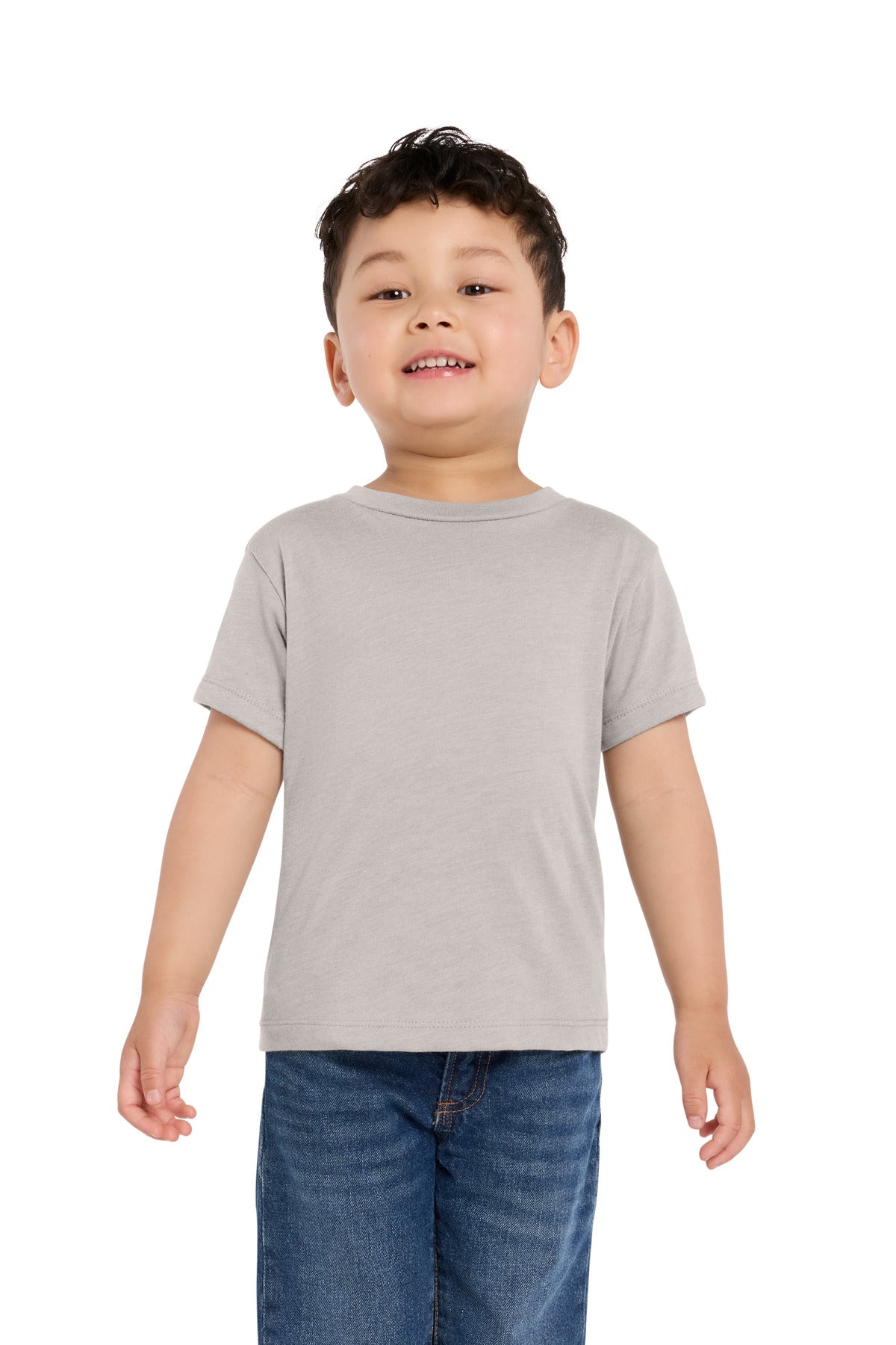 Custom logo BELLA+CANVAS® Toddler Short Sleeve Tee BC3001T in Heather Dust