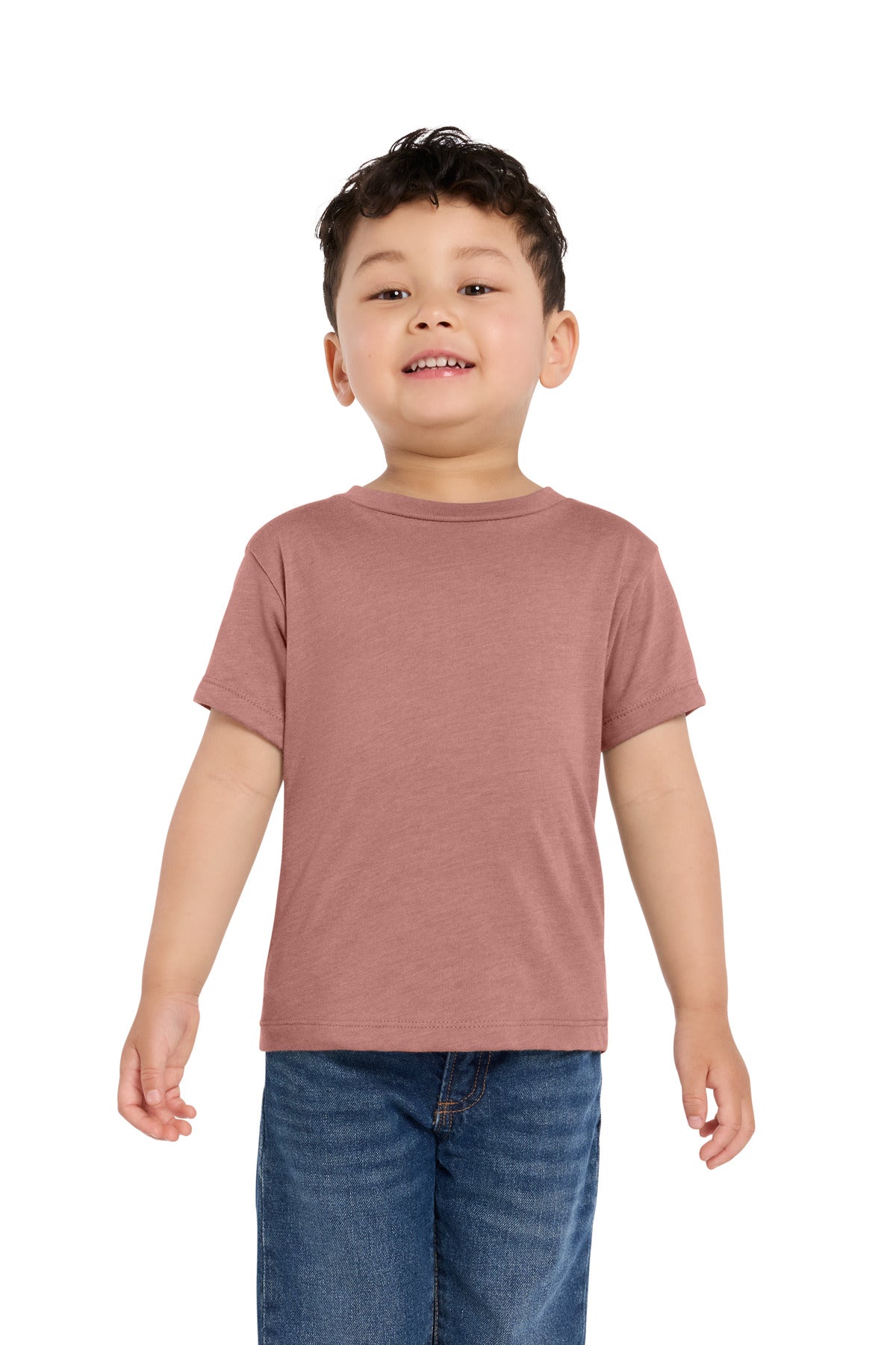 Custom logo BELLA+CANVAS® Toddler Short Sleeve Tee BC3001T in Heather Mauve