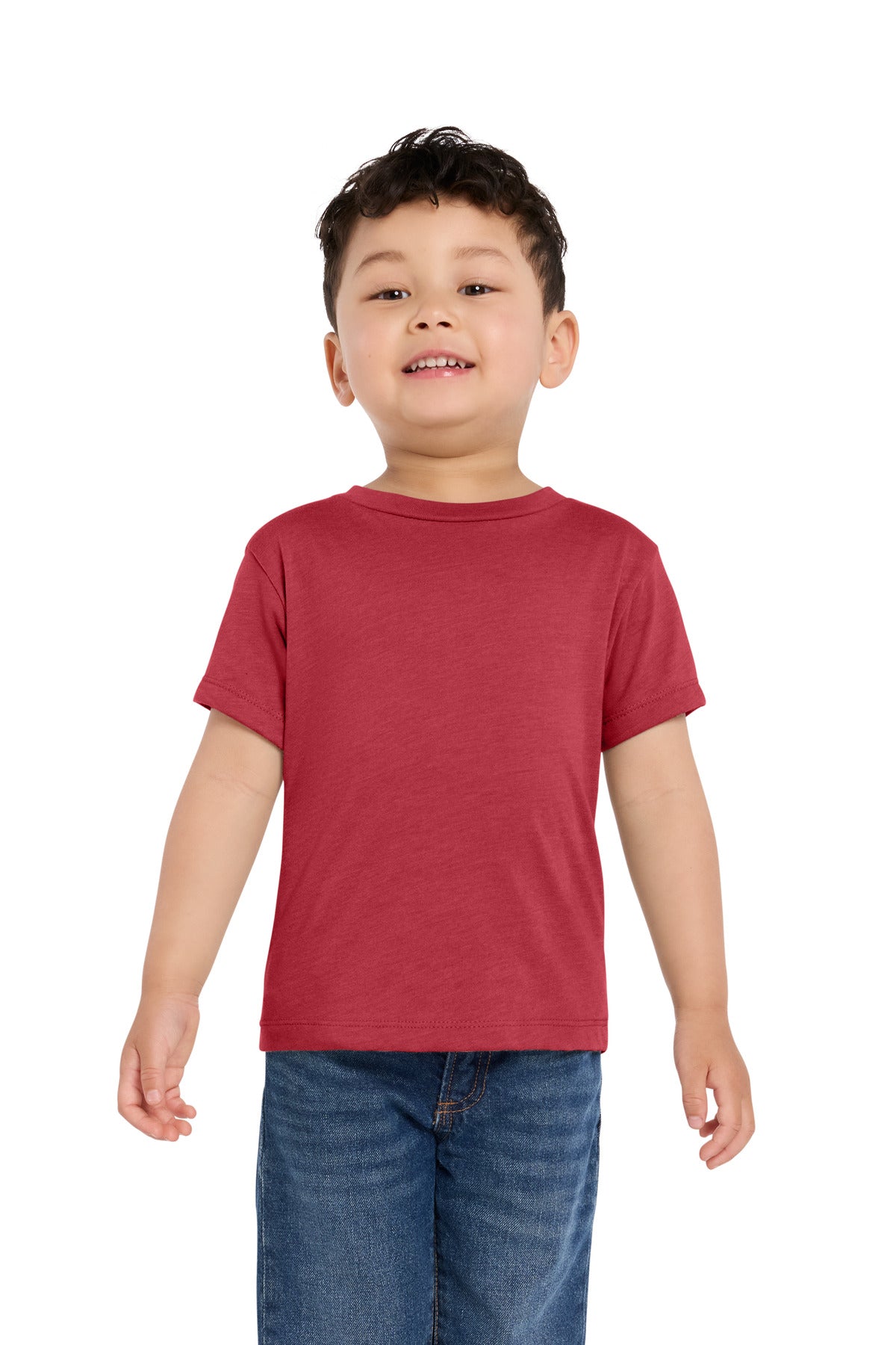 Custom logo BELLA+CANVAS® Toddler Short Sleeve Tee BC3001T in Heather Red