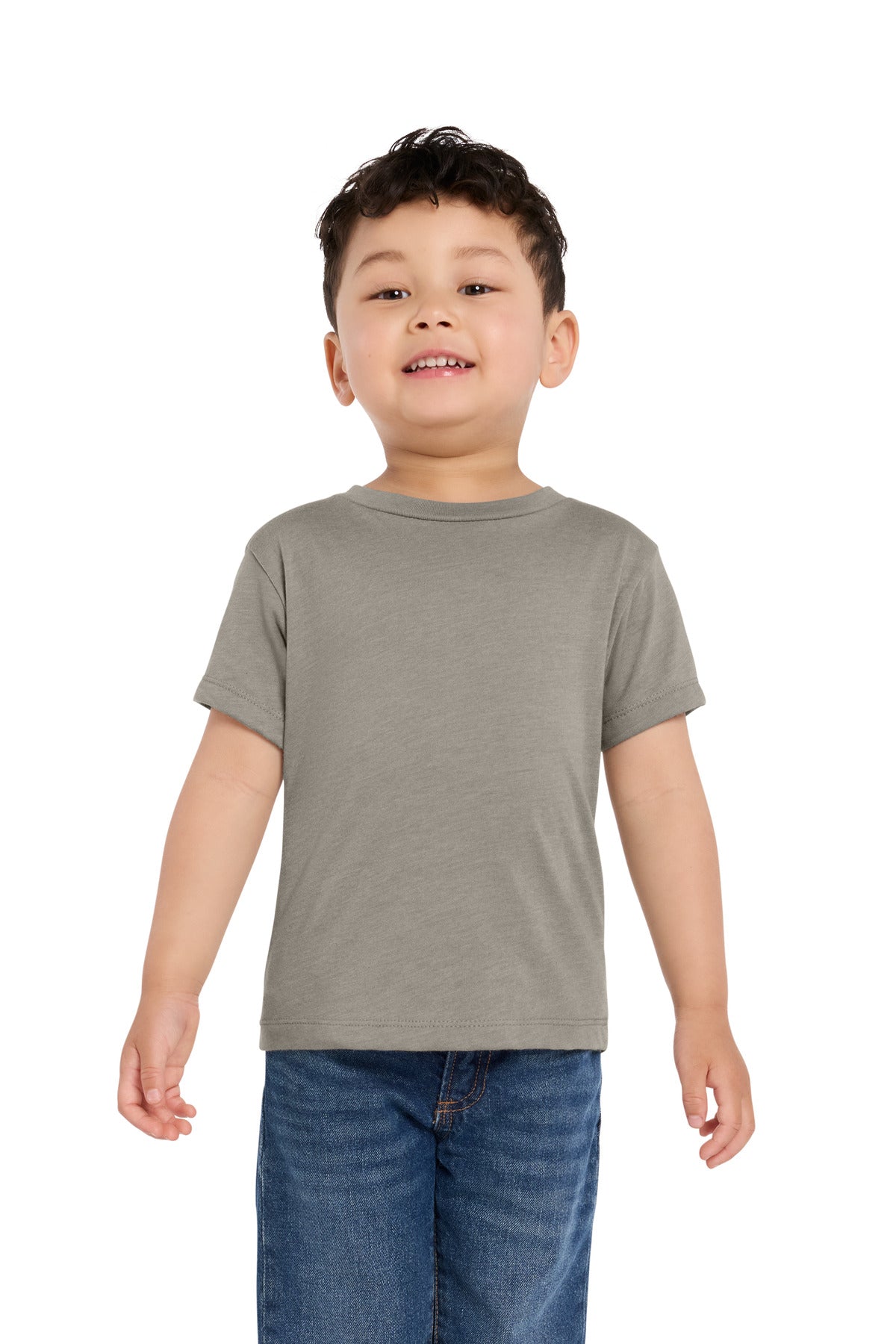 Custom logo BELLA+CANVAS® Toddler Short Sleeve Tee BC3001T in Heather Stone
