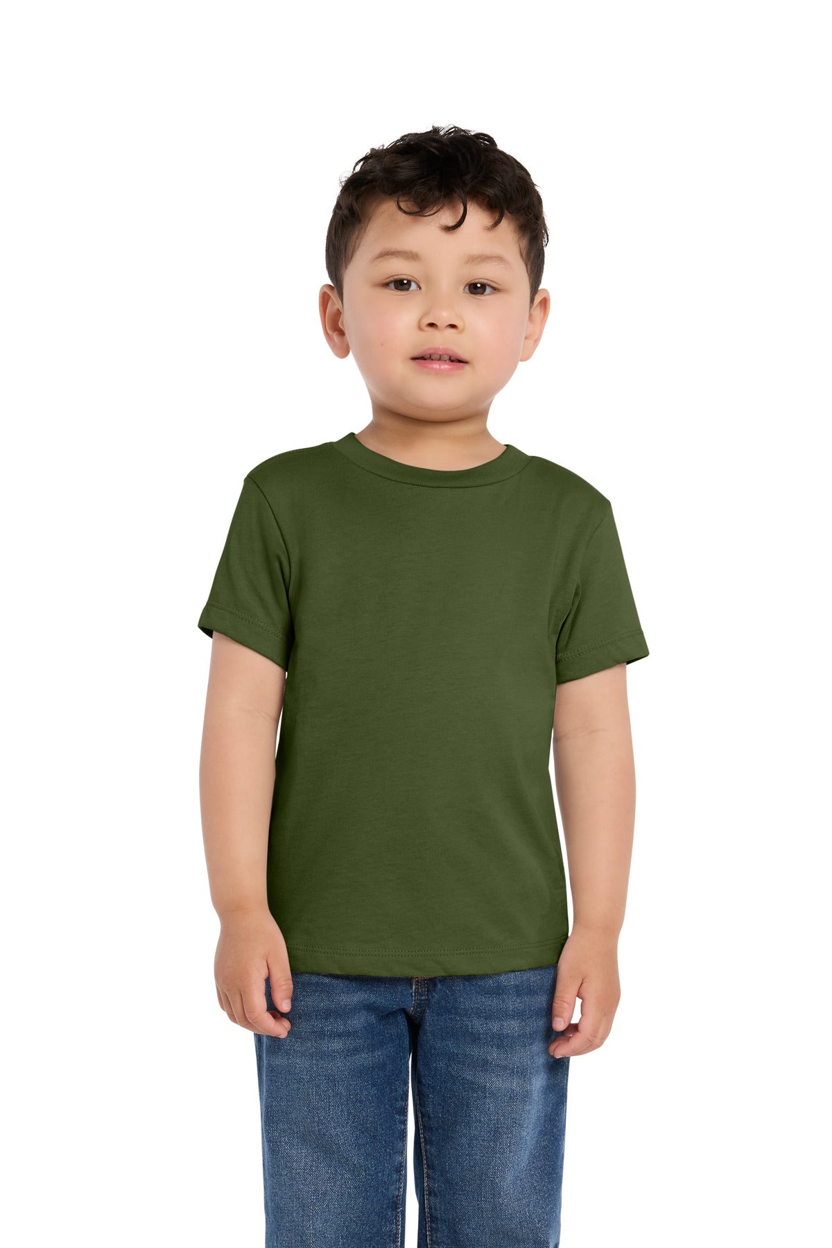 Custom logo BELLA+CANVAS® Toddler Short Sleeve Tee BC3001T in Olive