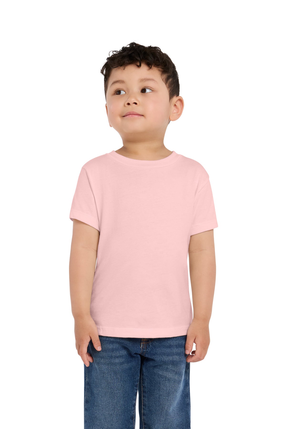 Custom logo BELLA+CANVAS® Toddler Short Sleeve Tee BC3001T in Pink