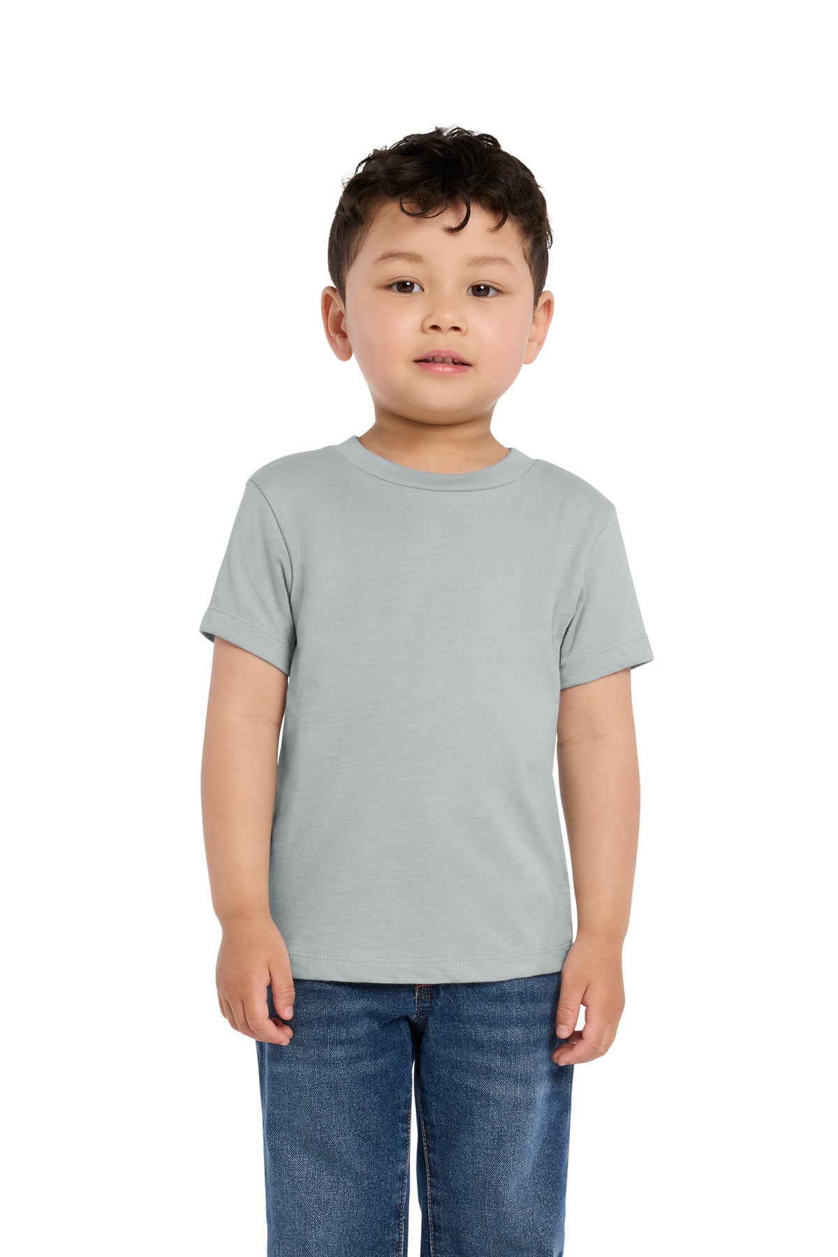 Custom logo BELLA+CANVAS® Toddler Short Sleeve Tee BC3001T in Solid Athletic Grey