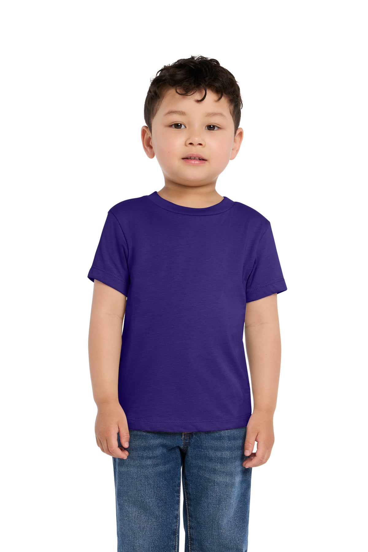 Custom logo BELLA+CANVAS® Toddler Short Sleeve Tee BC3001T in Team Purple