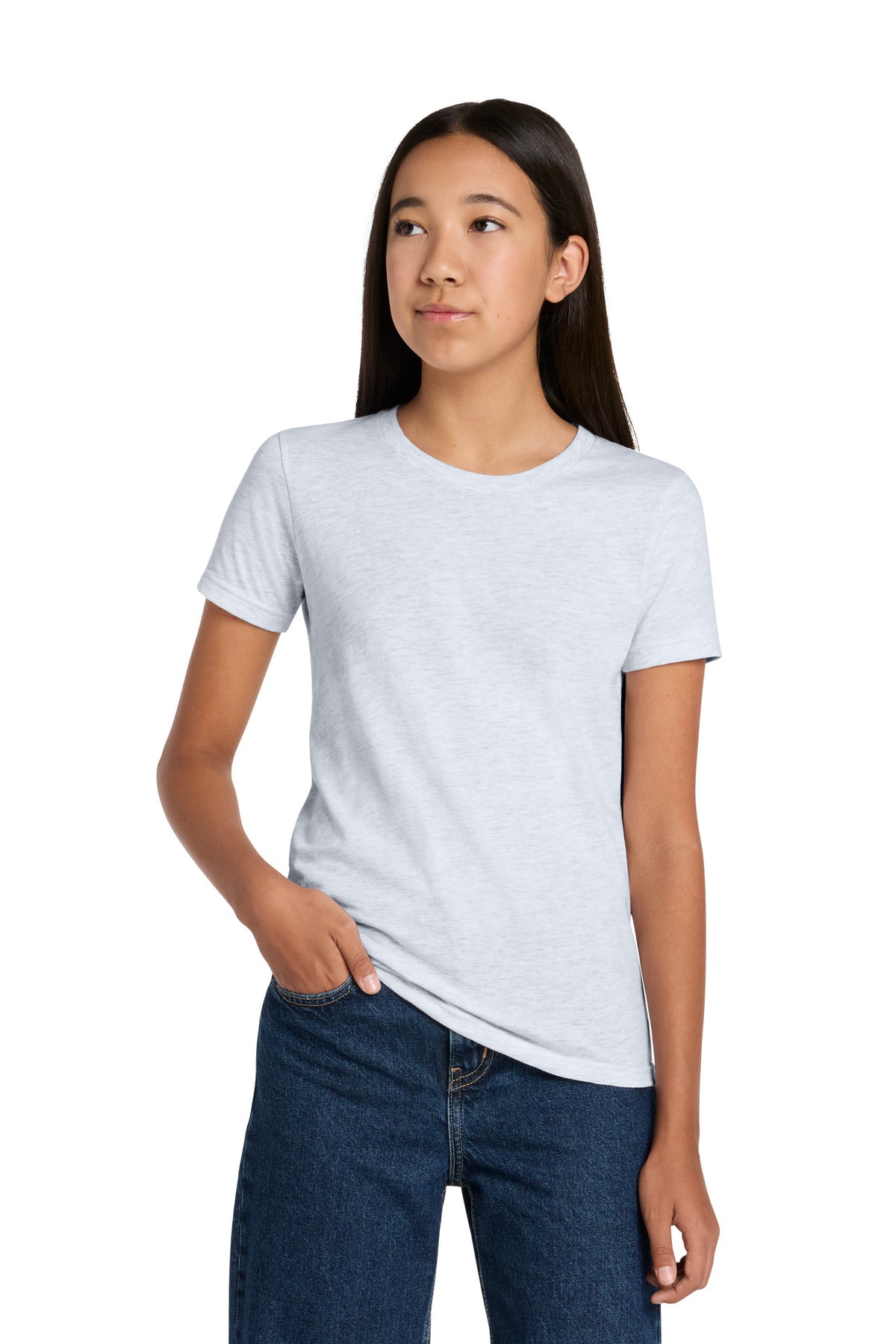 Custom logo BELLA+CANVAS ® Youth Jersey Short Sleeve Tee. BC3001Y in Ash