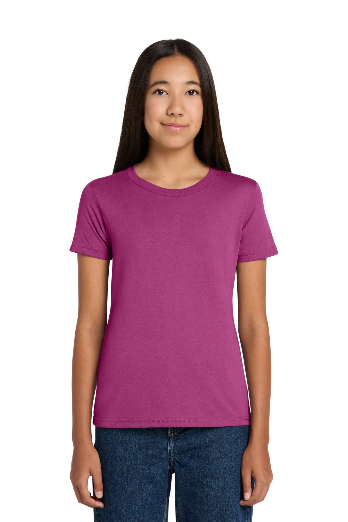 Custom logo BELLA+CANVAS ® Youth Jersey Short Sleeve Tee. BC3001Y in Berry