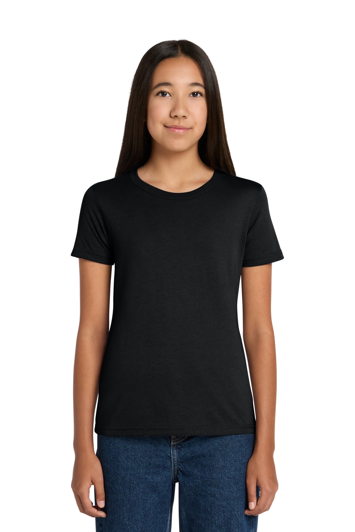 Custom logo BELLA+CANVAS ® Youth Jersey Short Sleeve Tee. BC3001Y in Black