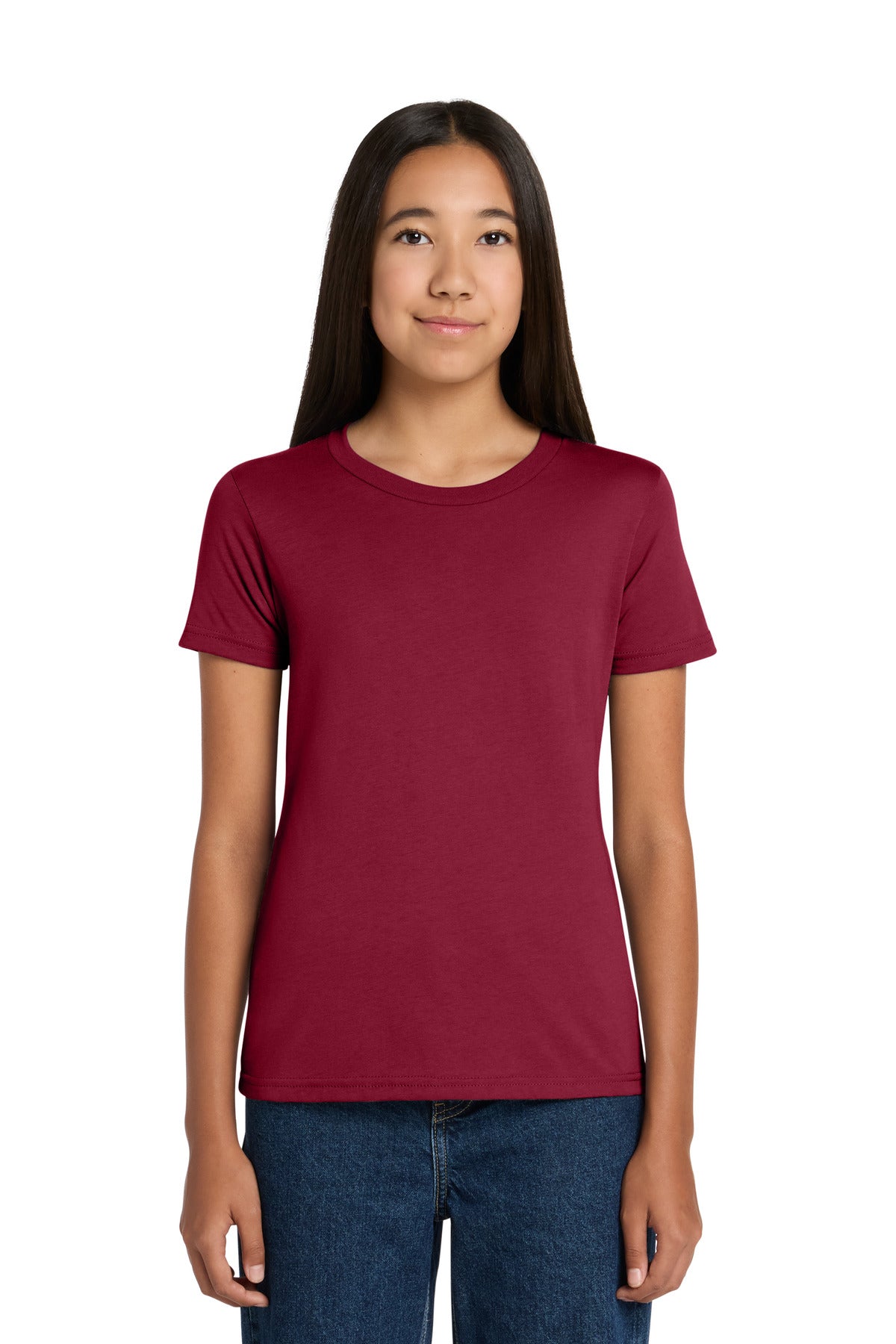 Custom logo BELLA+CANVAS ® Youth Jersey Short Sleeve Tee. BC3001Y in Cardinal