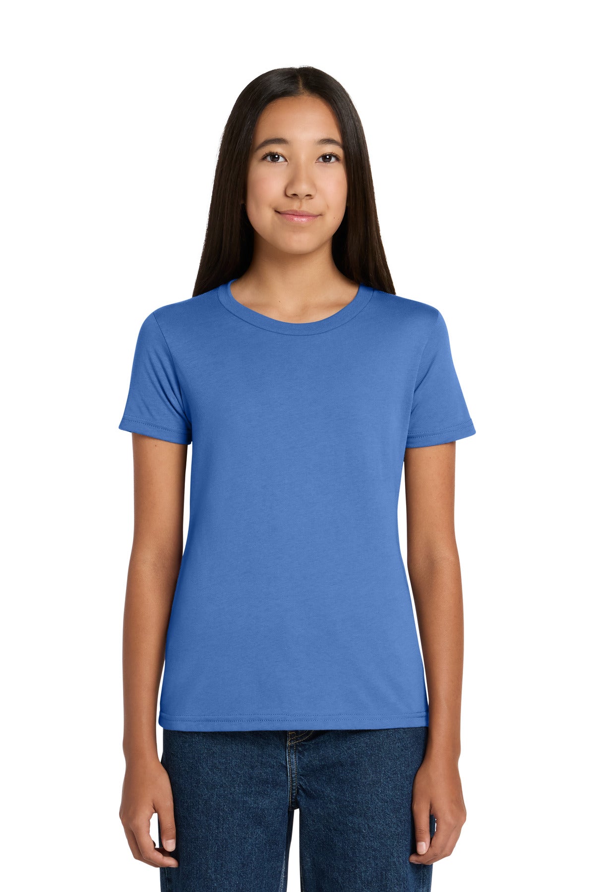 Custom logo BELLA+CANVAS ® Youth Jersey Short Sleeve Tee. BC3001Y in Columbia Blue