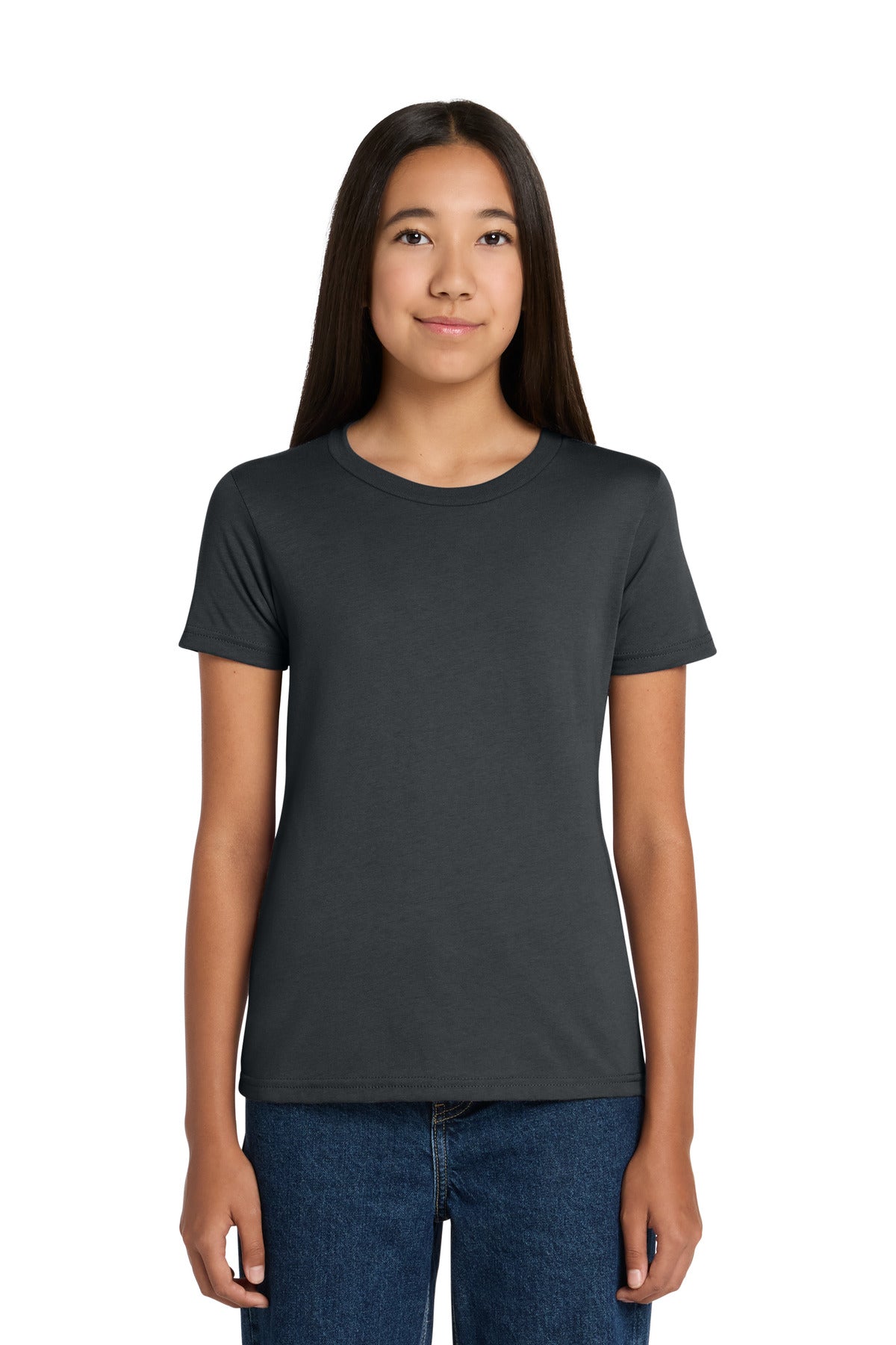 Custom logo BELLA+CANVAS ® Youth Jersey Short Sleeve Tee. BC3001Y in Dark Grey