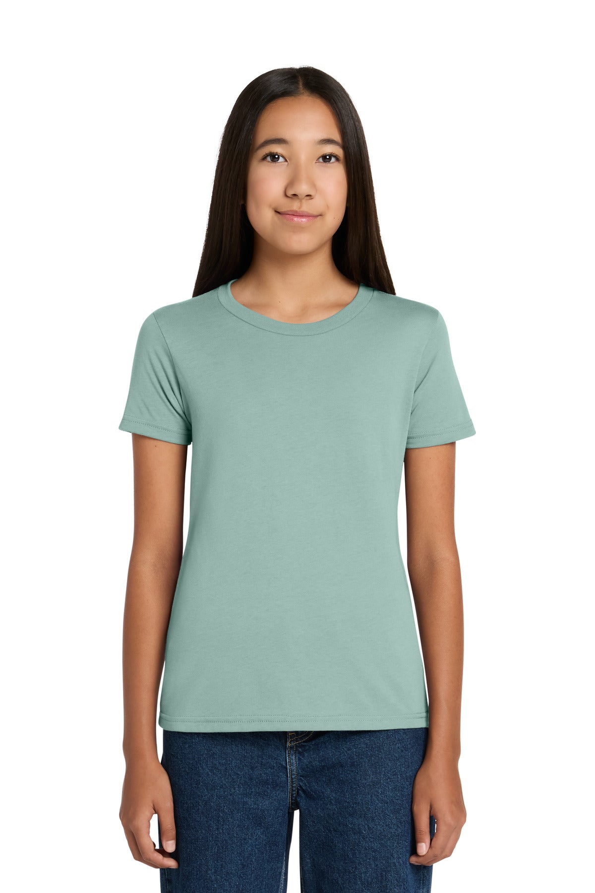 Custom logo BELLA+CANVAS ® Youth Jersey Short Sleeve Tee. BC3001Y in Dusty Blue