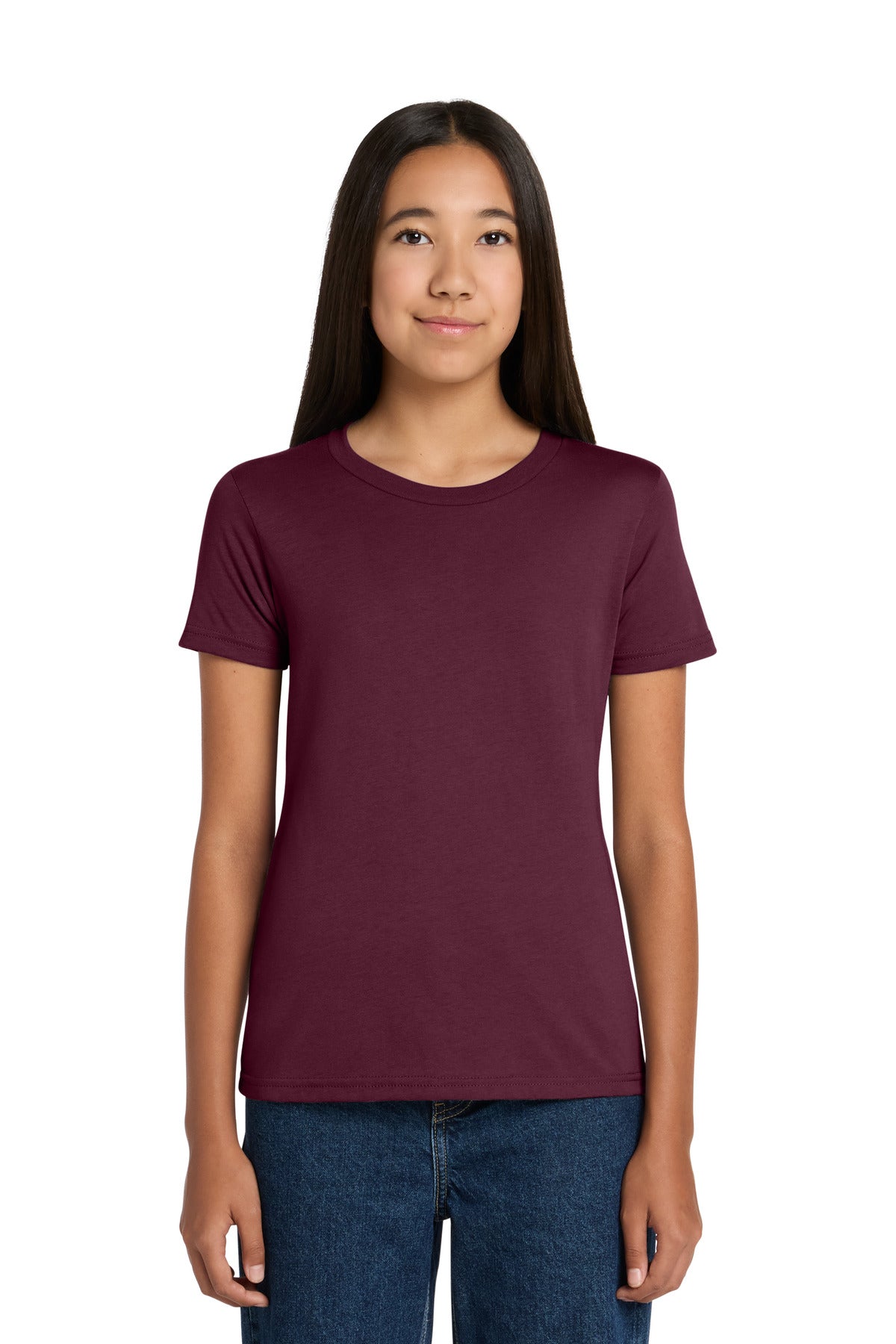Custom logo BELLA+CANVAS ® Youth Jersey Short Sleeve Tee. BC3001Y in Maroon