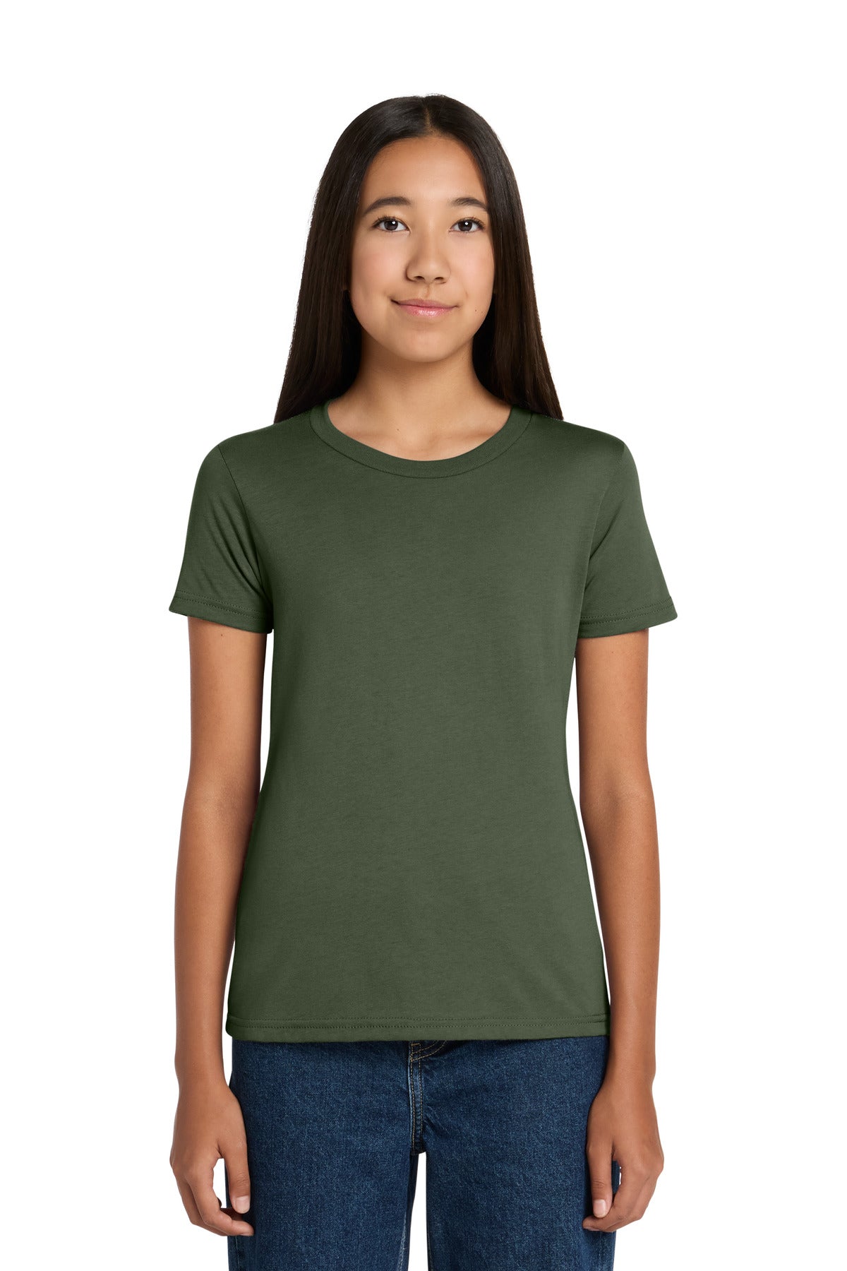 Custom logo BELLA+CANVAS ® Youth Jersey Short Sleeve Tee. BC3001Y in Military Green
