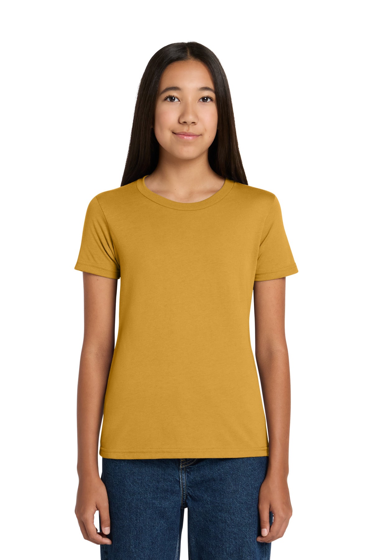Custom logo BELLA+CANVAS ® Youth Jersey Short Sleeve Tee. BC3001Y in Mustard