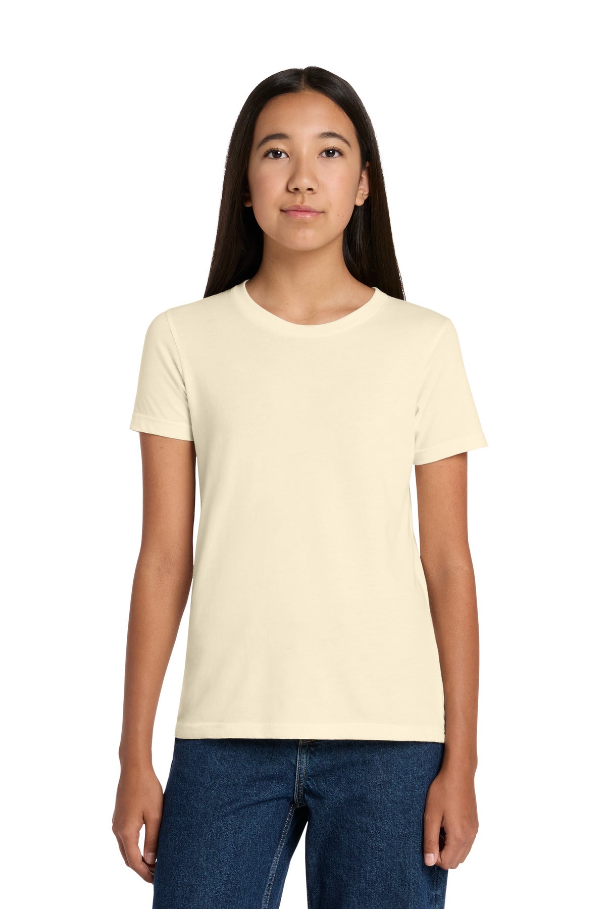 Custom logo BELLA+CANVAS ® Youth Jersey Short Sleeve Tee. BC3001Y in Natural