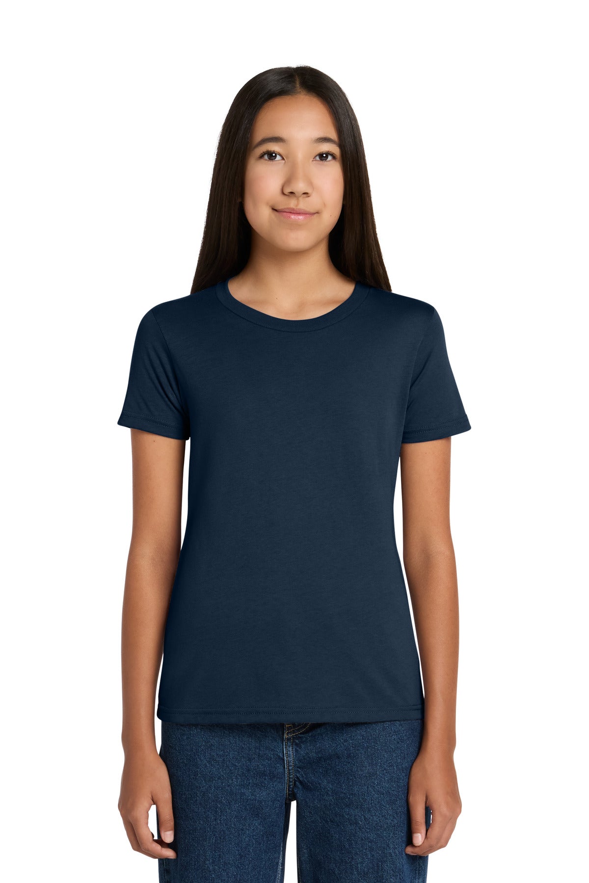 Custom logo BELLA+CANVAS ® Youth Jersey Short Sleeve Tee. BC3001Y in Navy